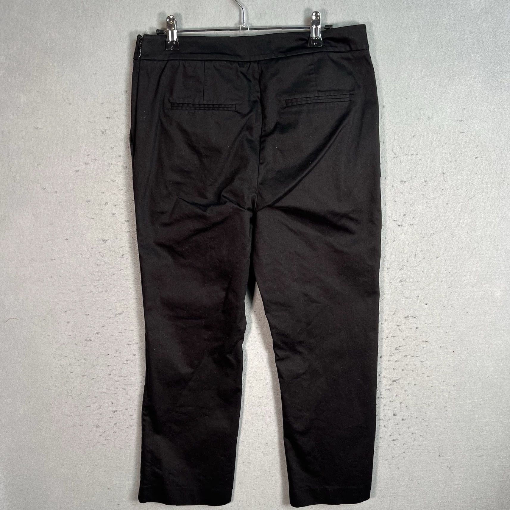 Frame VINTAGE Frame Dress Pants Womens Size 8 Black Stretch Straight Leg Cotton Nylon Spandex Flat Front Women Pants 8/10 Boys? Size 30" / US 8 / IT 44 - 2 Thumbnail