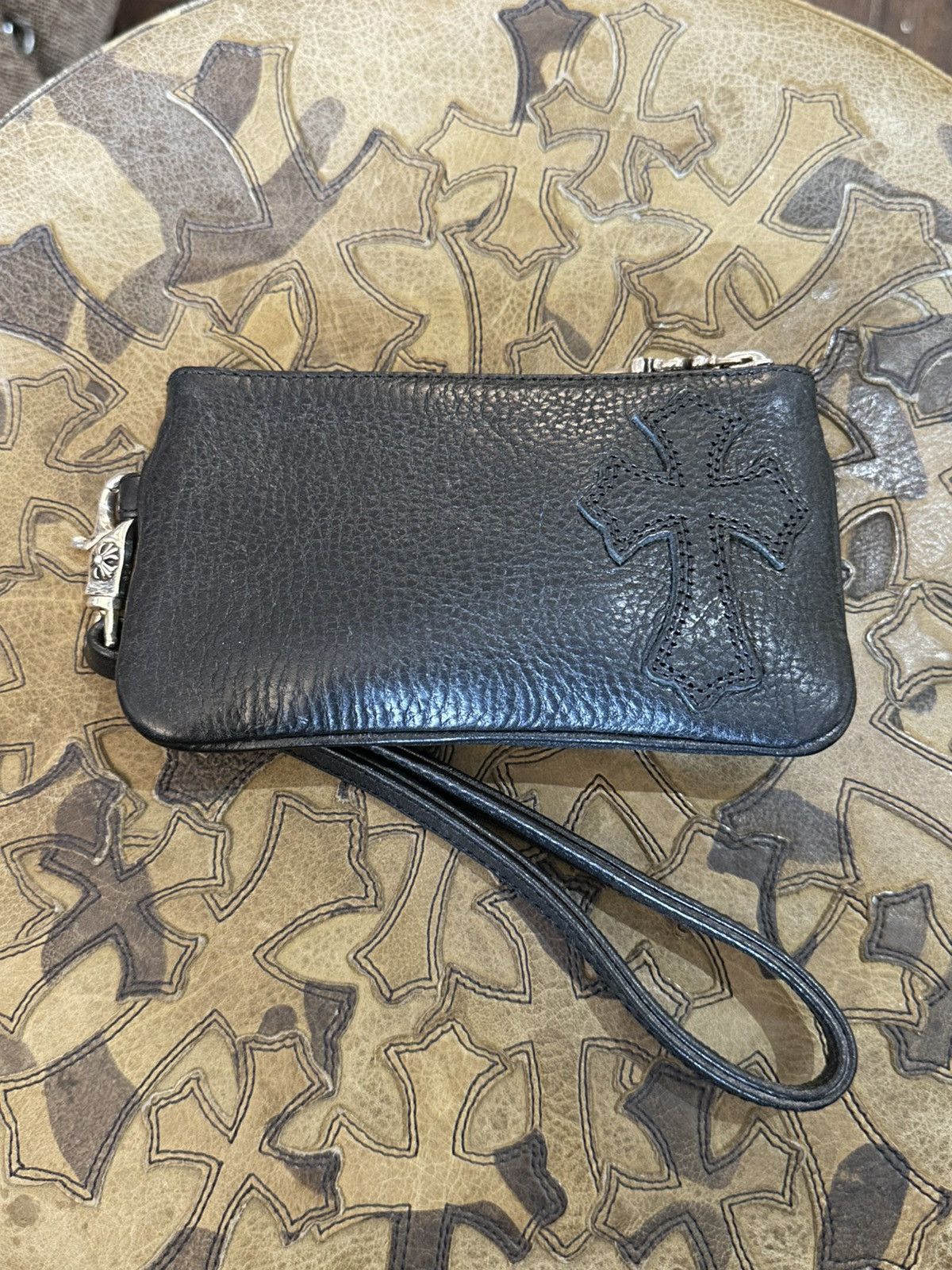 Chrome Hearts CHROME HEARTS SINGLE PATCH LEATHER WALLET Size ONE SIZE - 1 Thumbnail