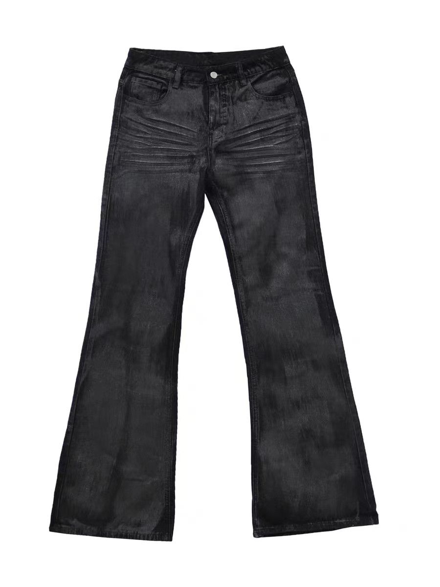 Japanese Brand × Jean High Street Coated Rough Glossy Micro-Flare Jeans Size US 32 / EU 48 - 7 Thumbnail