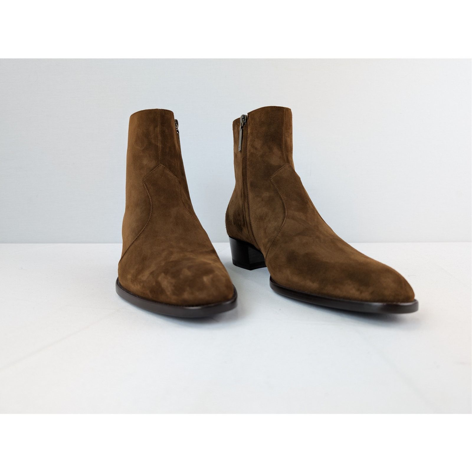 Saint Laurent Paris o1rshd1 Wyatt 40 Zip Chelsea Boots in Land Size US 8.5 / EU 41-42 - 5 Thumbnail