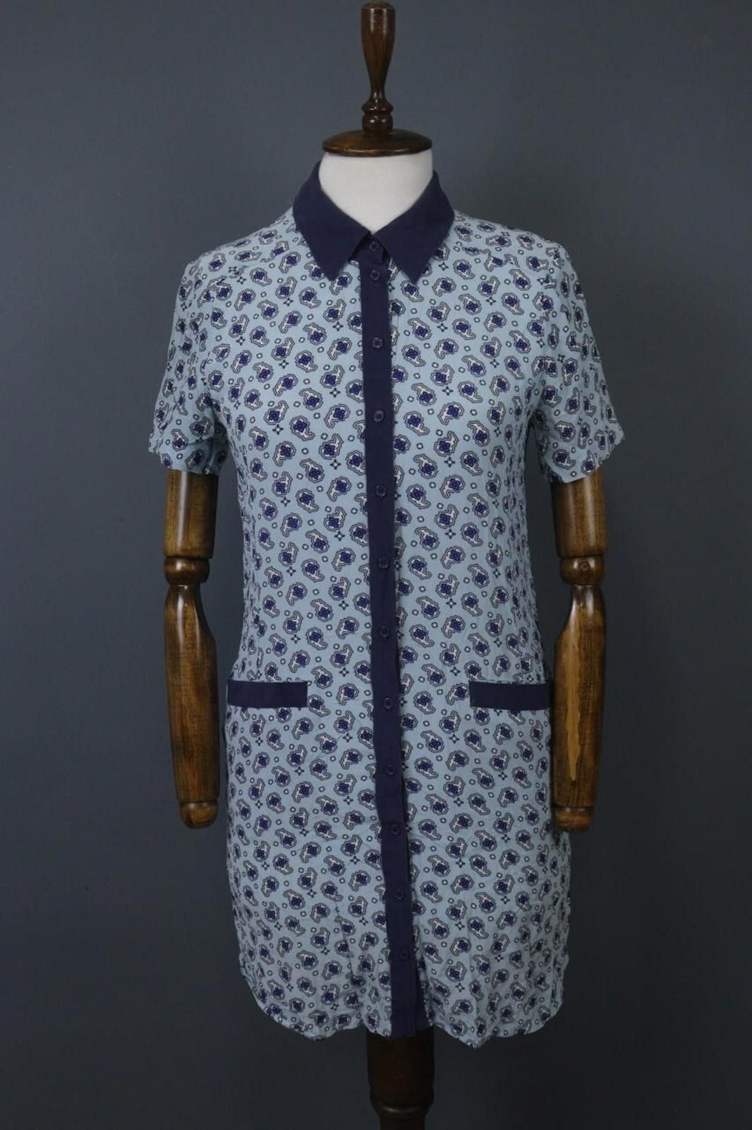 Designer Claudie Pierlot Multicolor Floral Silk Shirt Dress Size 36 Size M / US 6-8 / IT 42-44 - 1 Thumbnail
