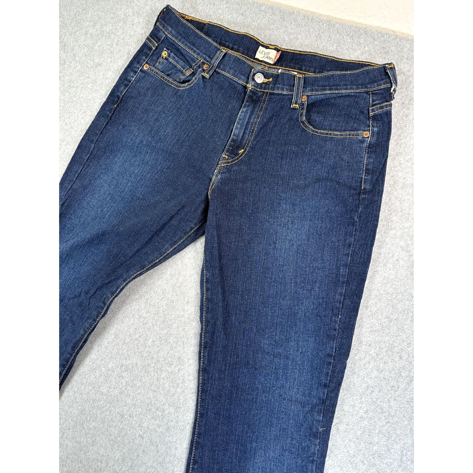 Levi's Levi's 515 Boot Cut Jeans Womens 12M Blue Dark Wash Mid Rise Stretch Denim Size 34" / US 12 / IT 48 - 2 Thumbnail