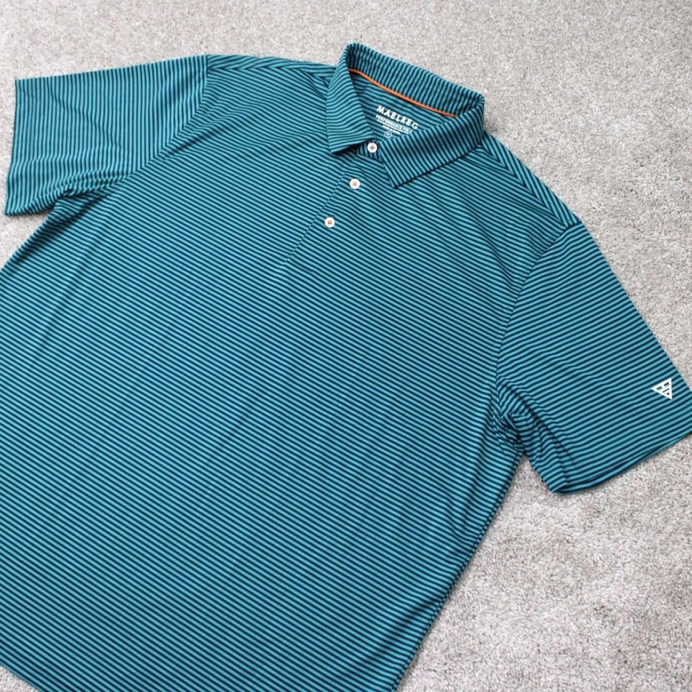 Vintage Maelreg Performance Polo Shirt Mens XL Green/Black Golf Stretch Short Sleeve Size US XL / EU 56 / 4 - 3 Thumbnail