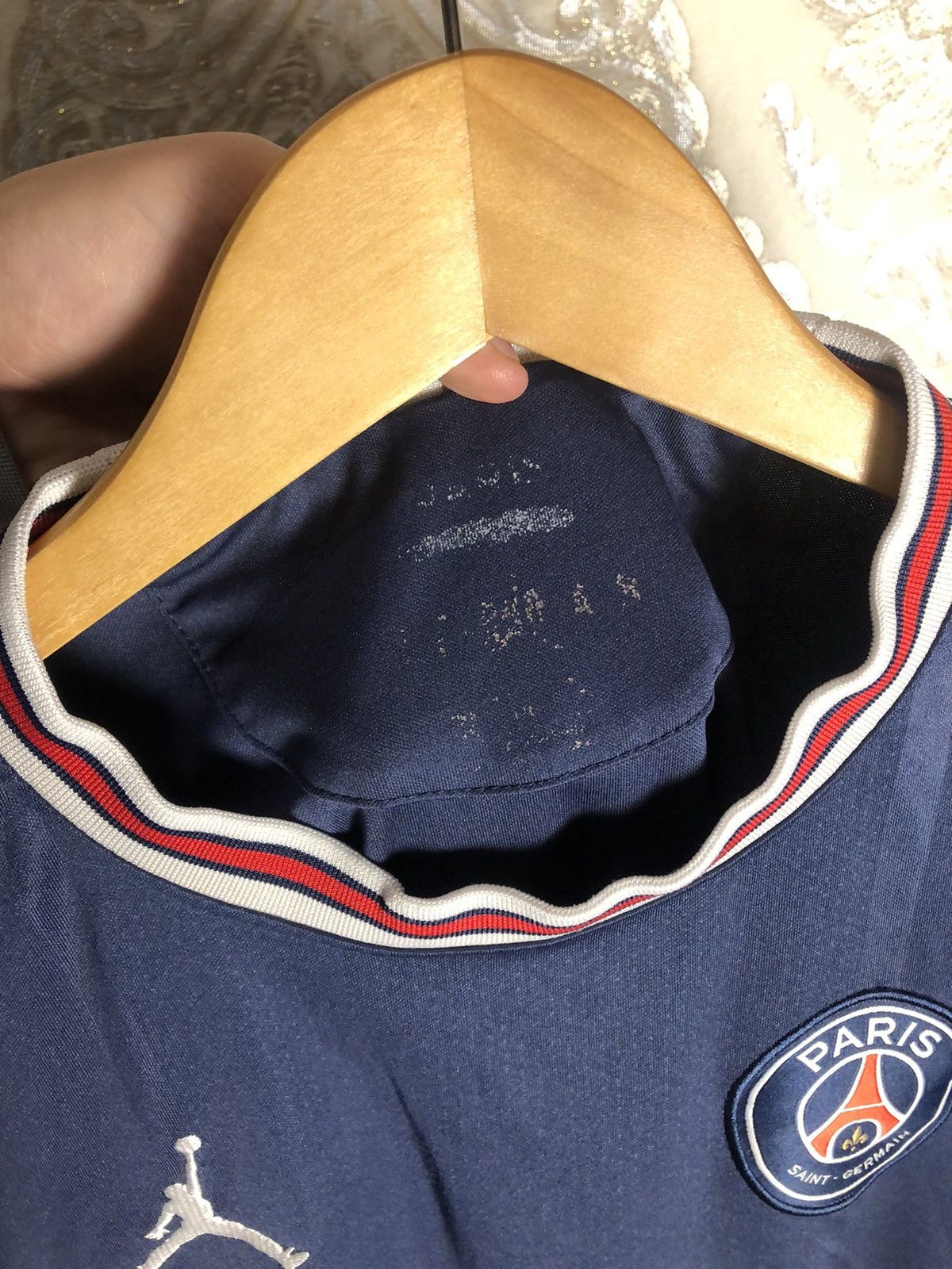 Vintage VERY RARE NIKE JORDAN PSG PARIS FRANCE SOCCER JERSEY Y2K 90s Size US XL / EU 56 / 4 - 3 Thumbnail