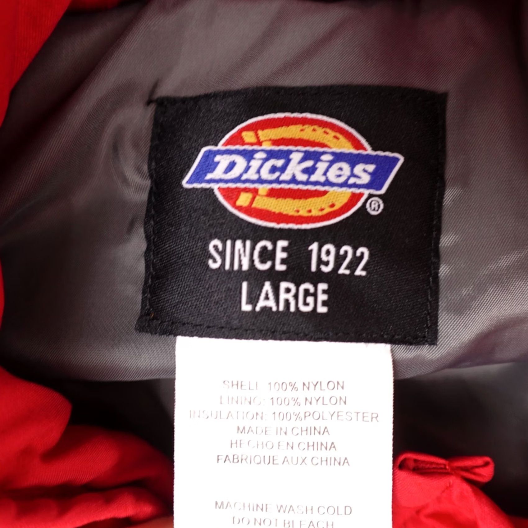 Dickies Dickies Puffer Vest Womens L Red Sleeveless Quilted Pockets Work Wear Winter Nylon Full Zip Size L / US 10 / IT 46 - 2 Thumbnail