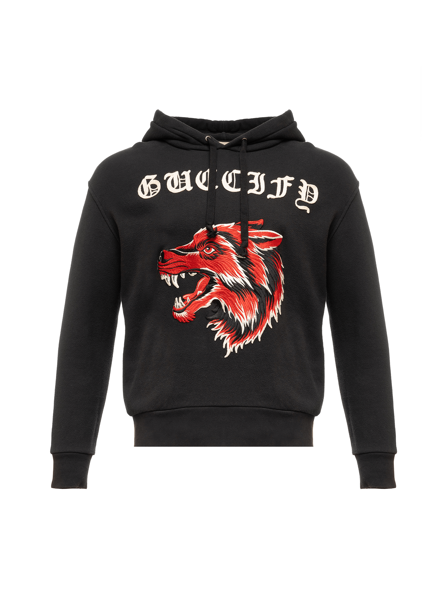 Gucci Gucci Guccify Wolf embroidery black hoodie Size US S / EU 44-46 / 1 - 1 Thumbnail