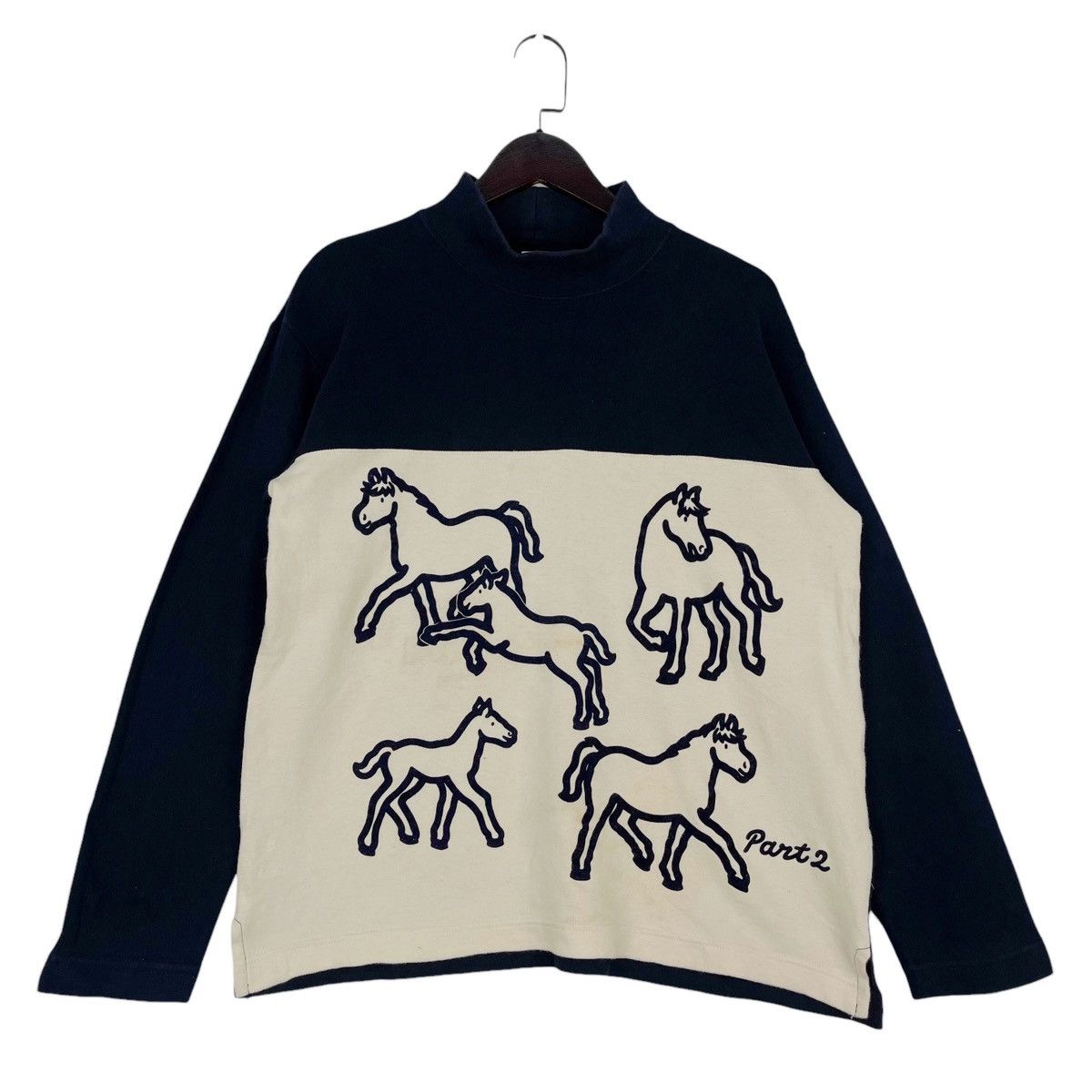 Junko Shimada × Vintage Vintage Junko Shimada Part 2 Turtleneck Navy Blue Pullover Size M / US 6-8 / IT 42-44 - 1 Thumbnail