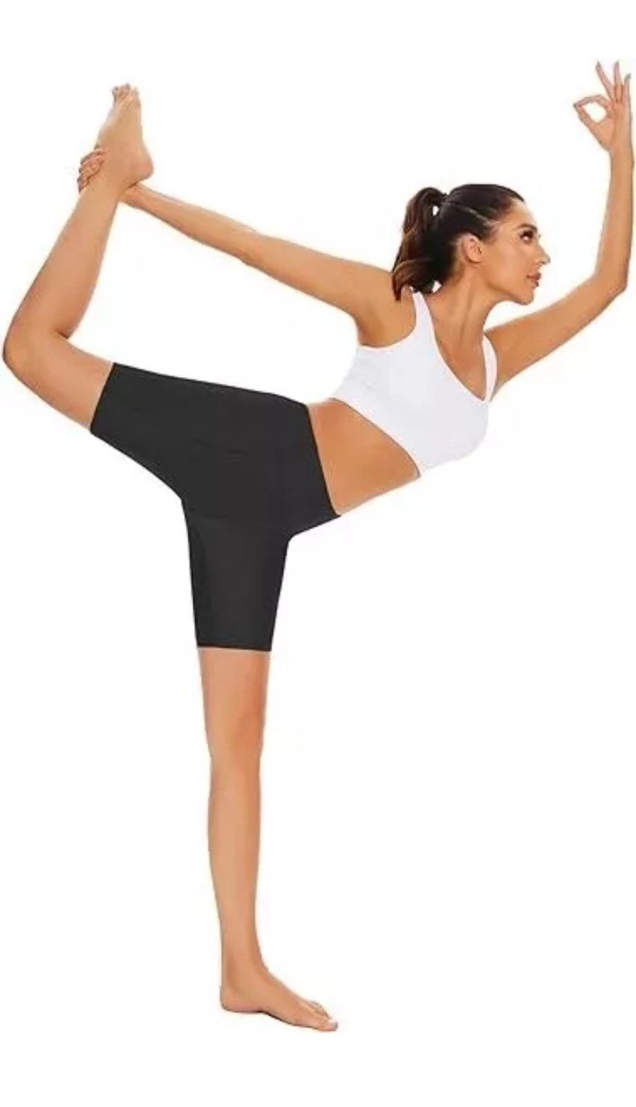 Other Women High Waist Yoga Shorts Sports Casual Gym Workout US Size 32" / US 10 / IT 46 - 1 Thumbnail