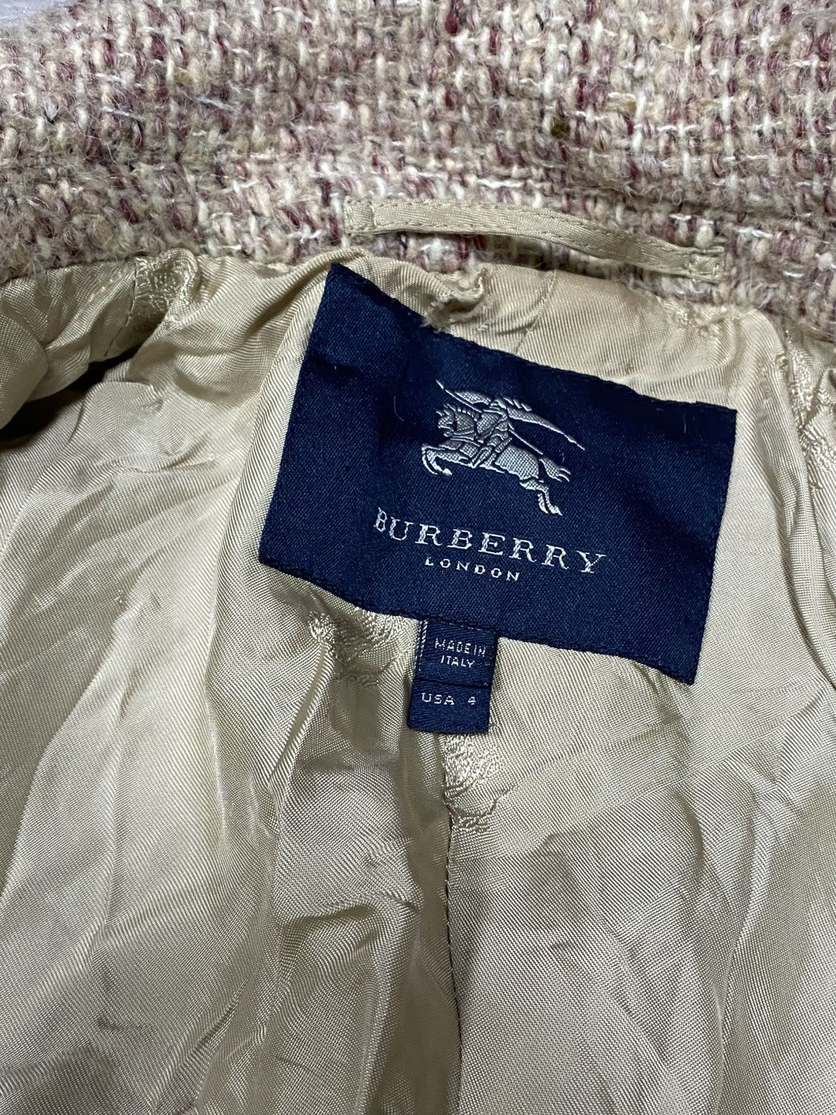 Burberry Burberry London made in Italy wool tweed coat jacket Size S / US 4 / IT 40 - 8 Thumbnail
