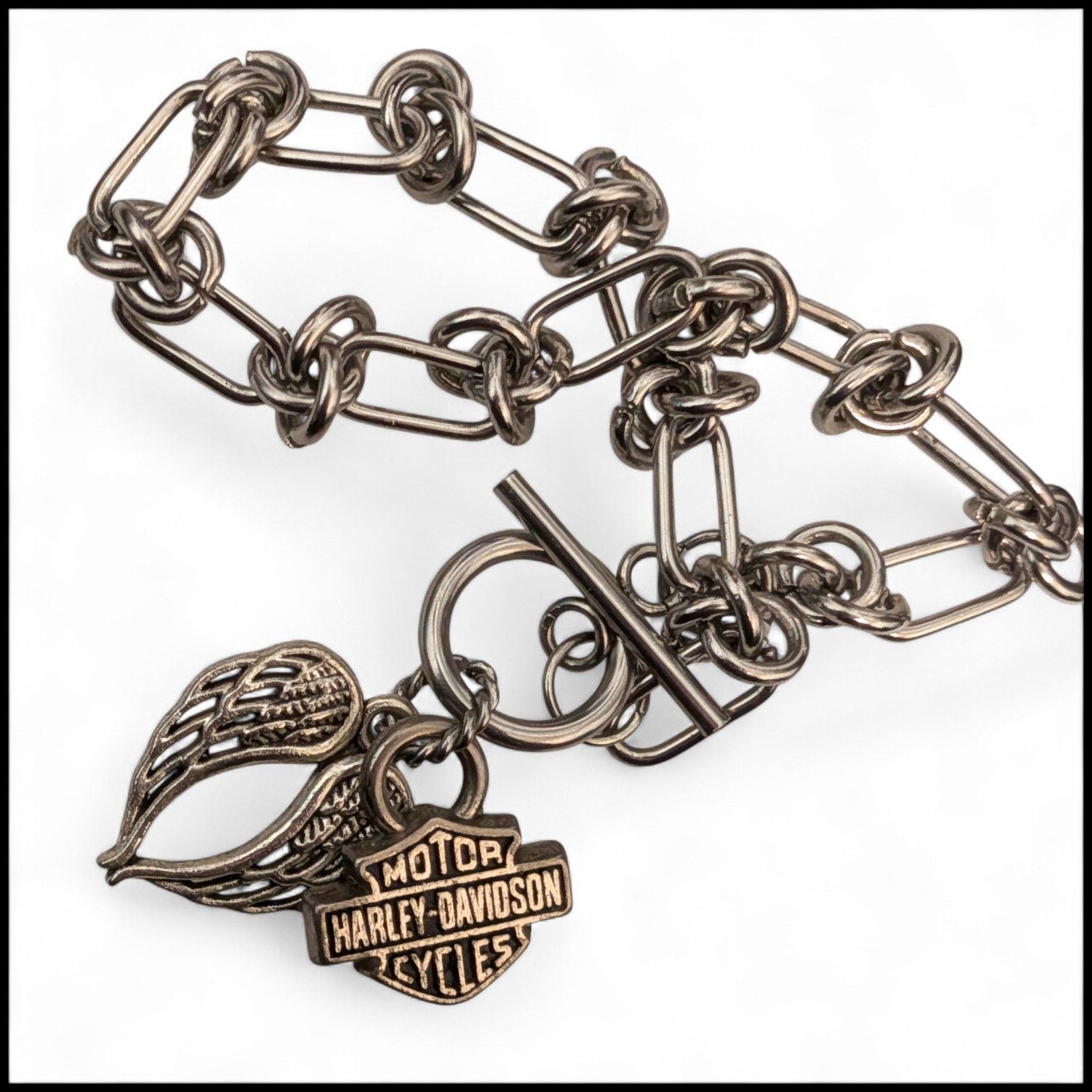 Harley Davidson HARLEY DAVIDSON Bar & Shield + Wings Charm Bracelet Size ONE SIZE - 4 Thumbnail