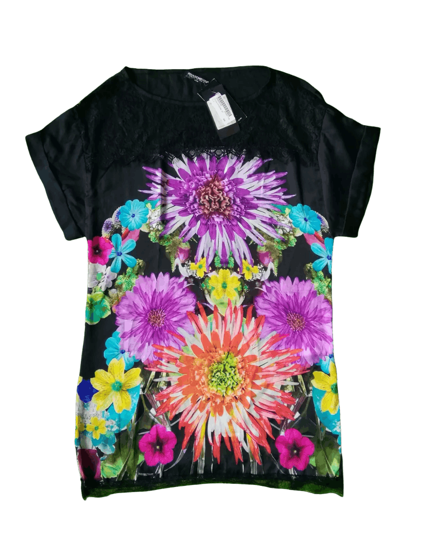 Other Rinascimento Flower Big Print Woman Top Made in Italy Size L / US 10 / IT 46 - 1 Thumbnail