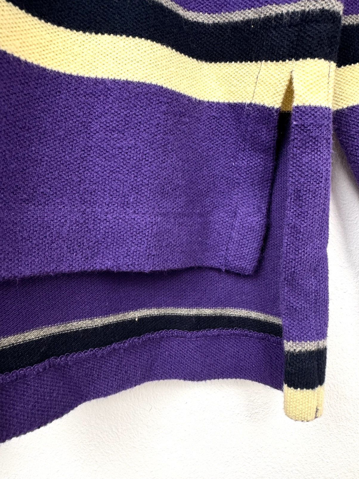 Polo Ralph Lauren Polo Ralph Lauren Men Striped Polo Shirt Purple Size M Size US M / EU 48-50 / 2 - 2 Thumbnail