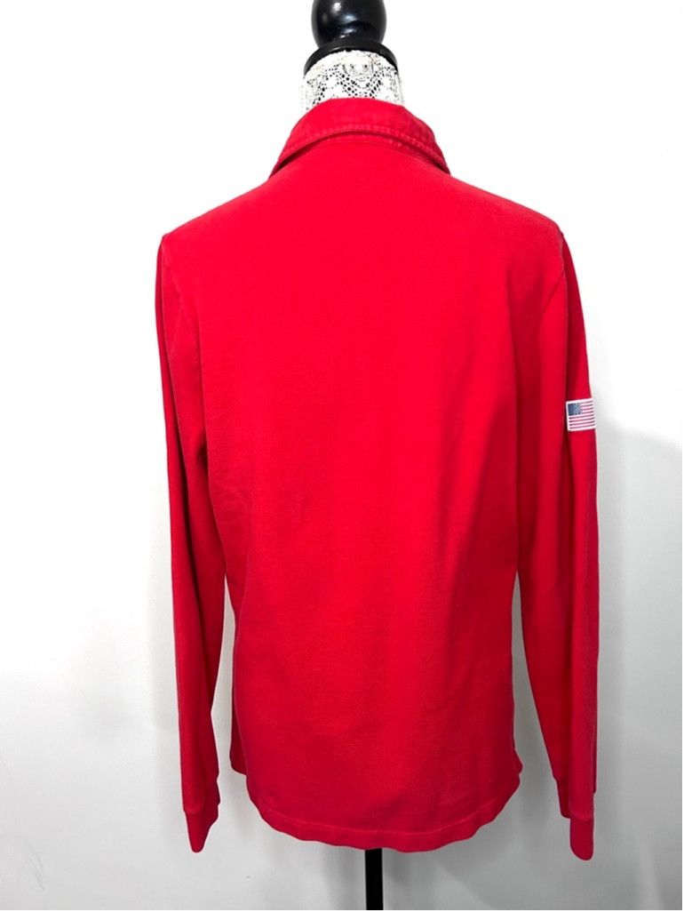 Lacoste Men's Lacoste Red Long Sleeve Polo Shirt Size L Size US L / EU 52-54 / 3 - 7 Thumbnail