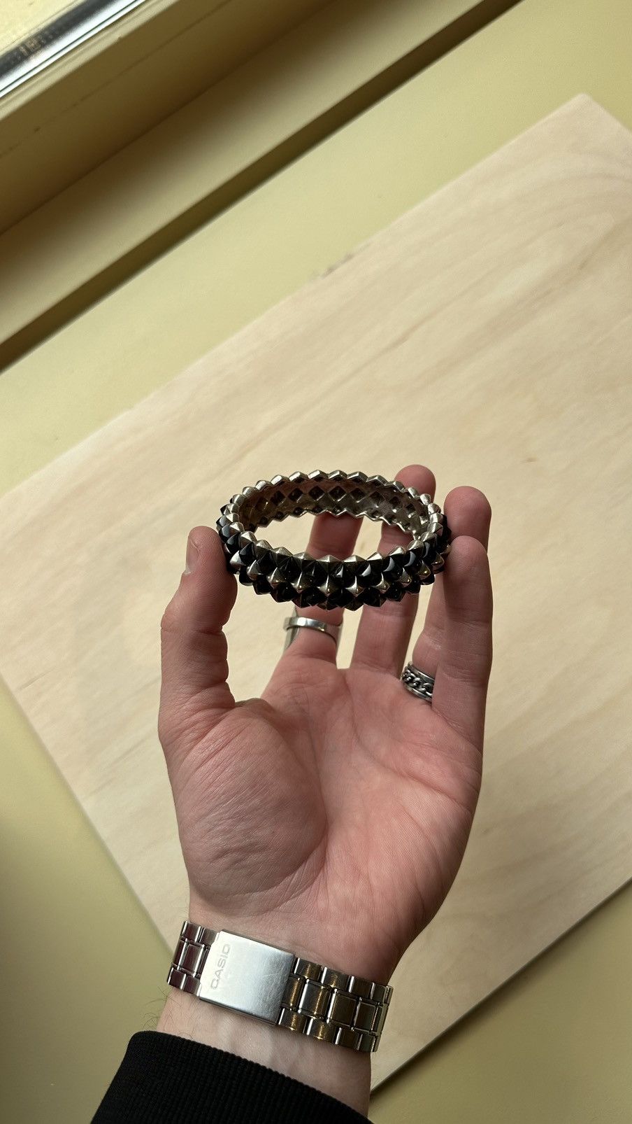 Stephen Webster Stephen Webster Solid Silver Bracelet with Black Stone – 925 Size ONE SIZE - 6 Thumbnail