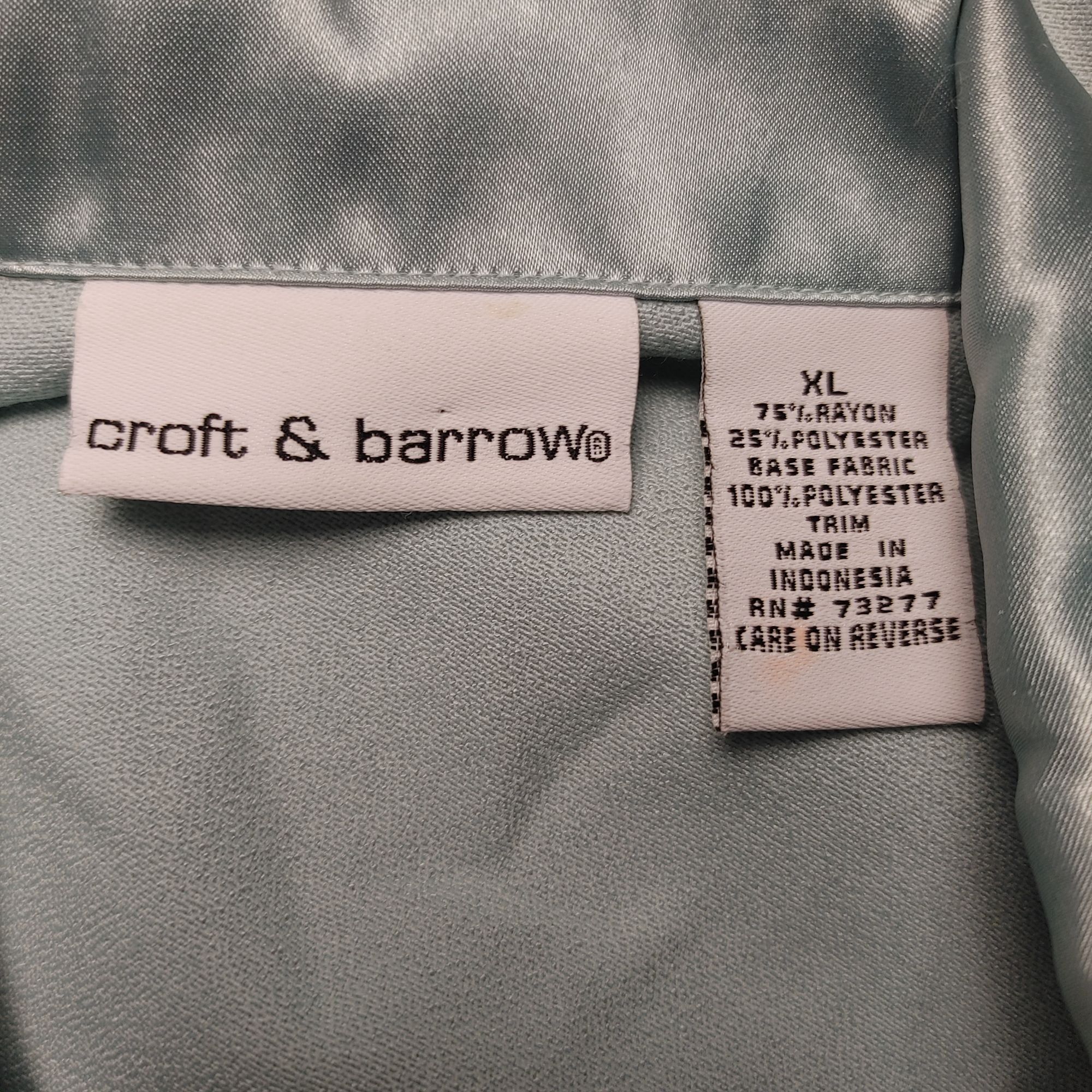 Croft & Barrow Croft & Barrow Women's Light Green Satin Short Sleeve Polo T Size XL / US 12-14 / IT 48-50 - 3 Thumbnail