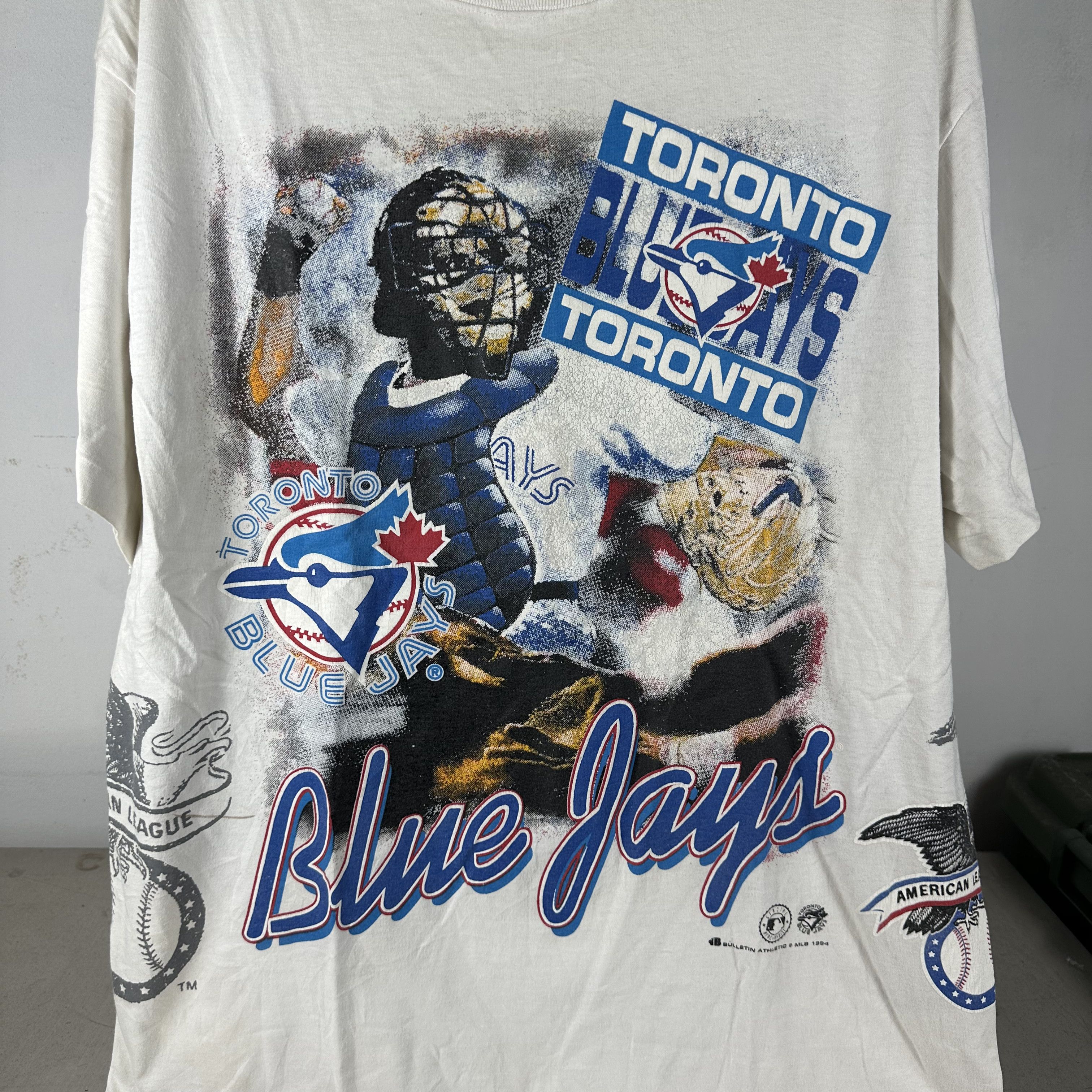 Vintage Vintage 1994 Toronto Blue Jays Bulletin Athletic MLB AOP Tee Size US XL / EU 56 / 4 - 2 Thumbnail