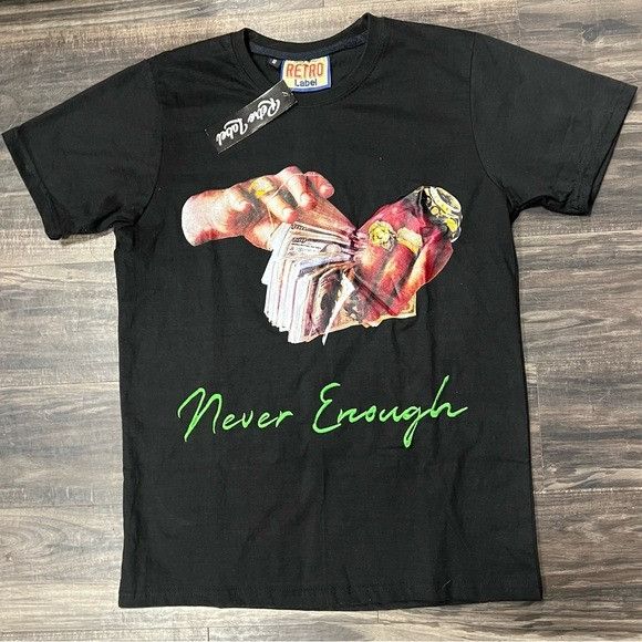 Other Men's Small Retro Label small Black Graphic T-Shirt Size US S / EU 44-46 / 1 - 1 Preview