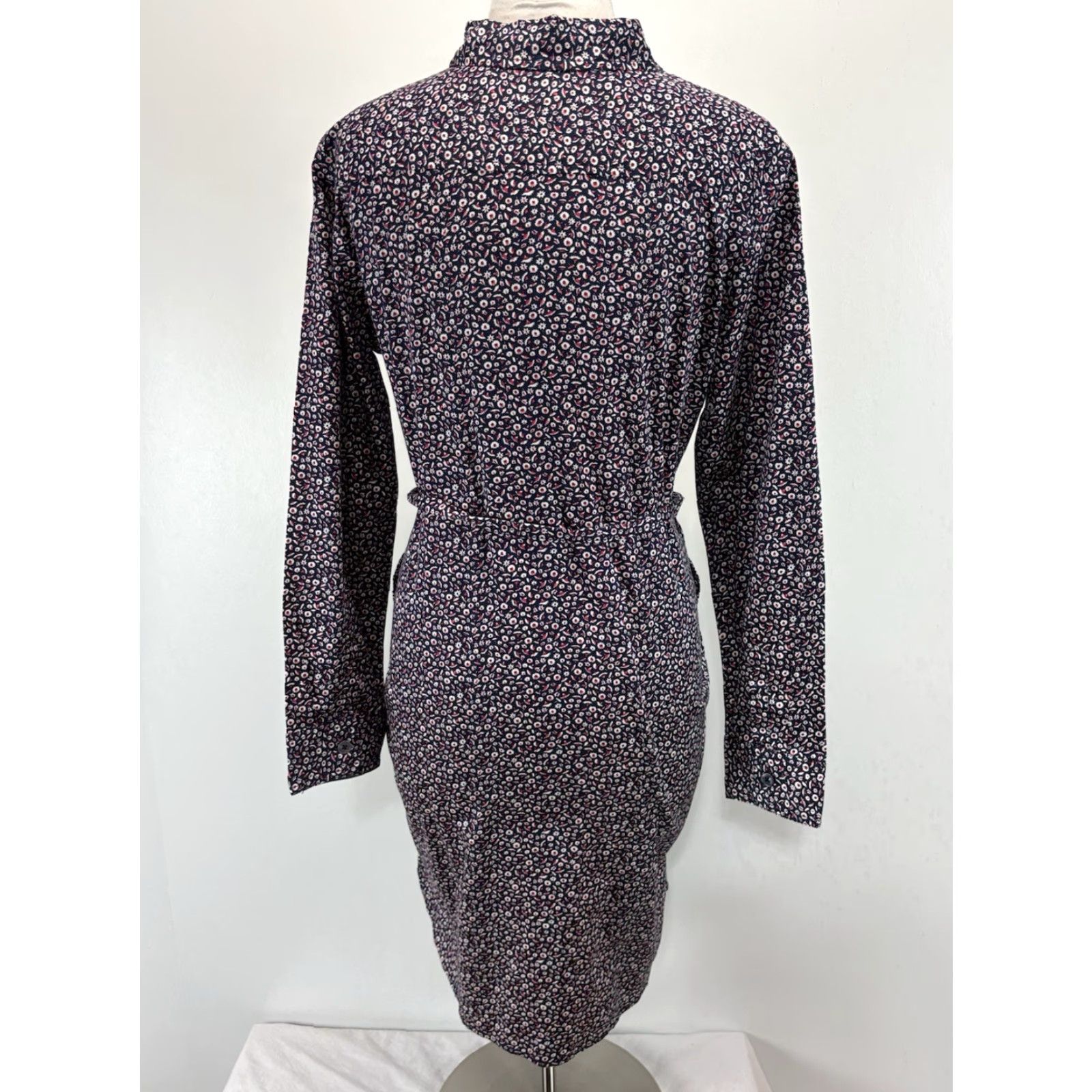 Talbots VINTAGE Talbots Floral Shirt Dress Women’s 12 Navy Ditsy Belt Button Front Classic Size XL / US 12-14 / IT 48-50 - 3 Thumbnail