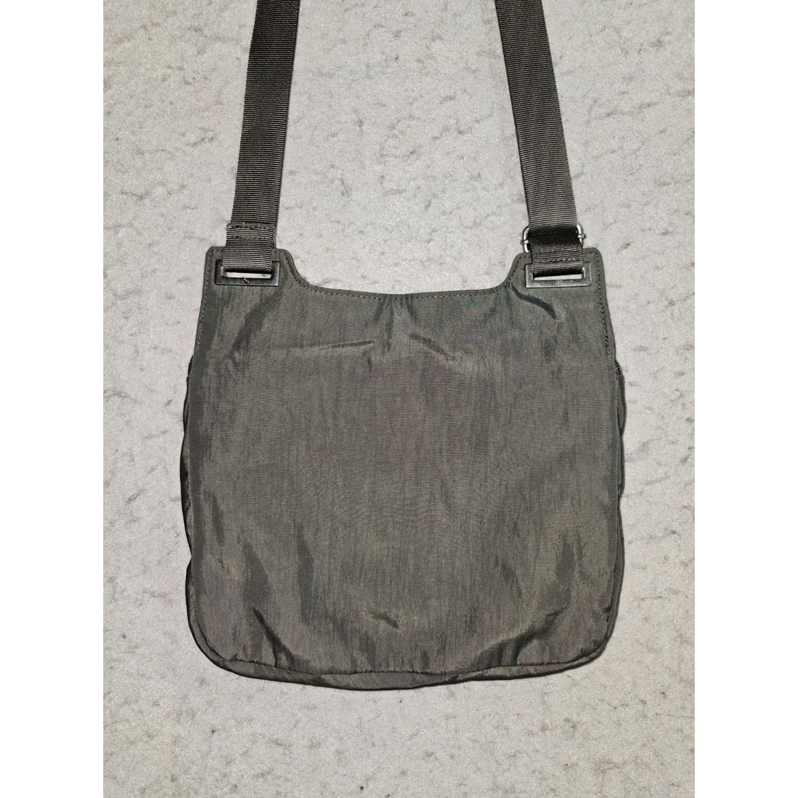 Vintage Baggallini Crossbody Bag Nylon Grey/Yellow Adjustable Travel Purse Size M / US 6-8 / IT 42-44 - 7 Thumbnail