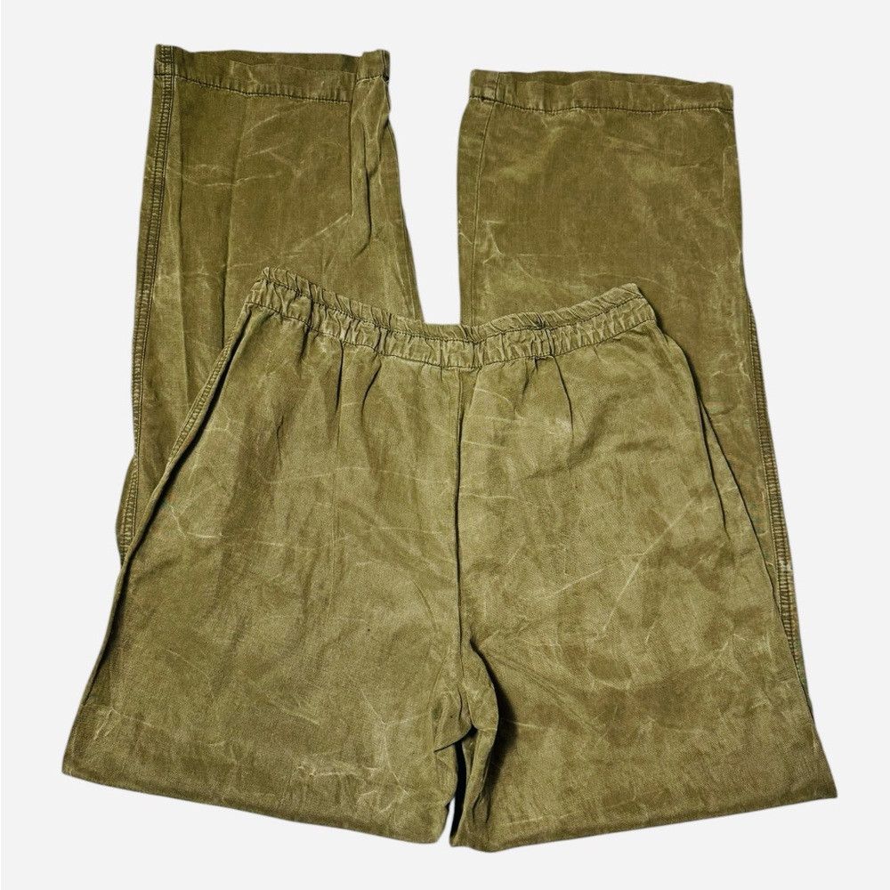 Zara NWT New Zara Olive Marble Linen Blend Chino Pants Size M Size 32" / US 10 / IT 46 - 3 Thumbnail