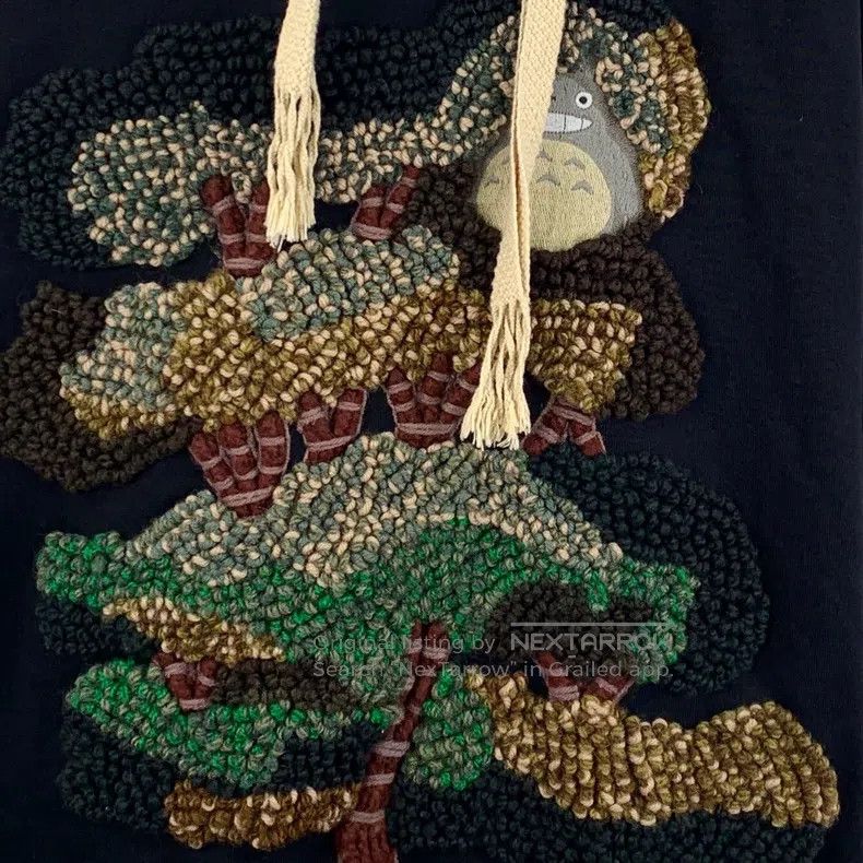 Loewe Loewe Black Moomin Embroidered Cotton Hooded Drawstring Lo Size M / US 6-8 / IT 42-44 - 4 Thumbnail