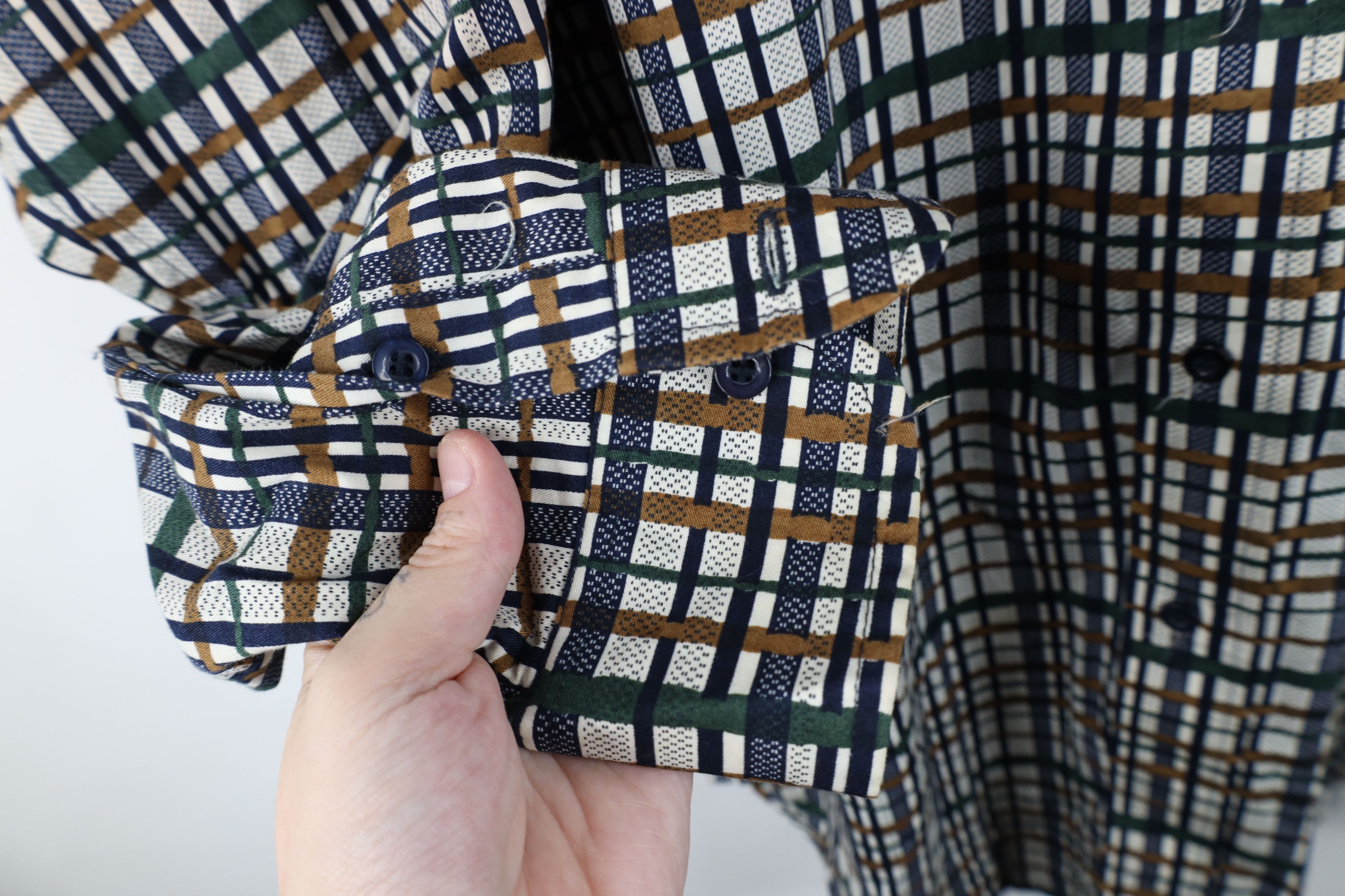 Vintage Vintage 90s Streetwear Collared Button Down Shirt Plaid Size US L / EU 52-54 / 3 - 6 Thumbnail
