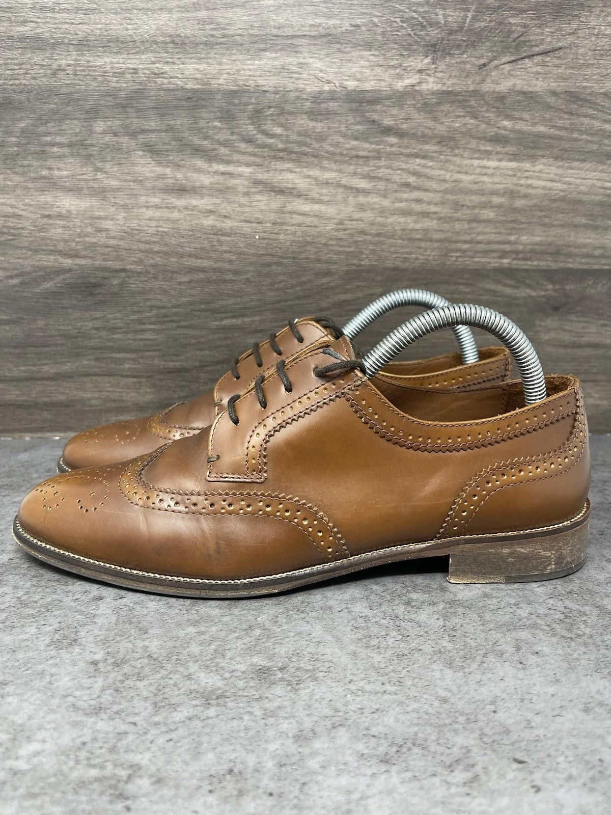 Massimo Dutti Massimo Dutti Shoes Size 39 (Mens 7) Brown Leather Wing Tip Size US 7 / EU 40 - 1 Thumbnail