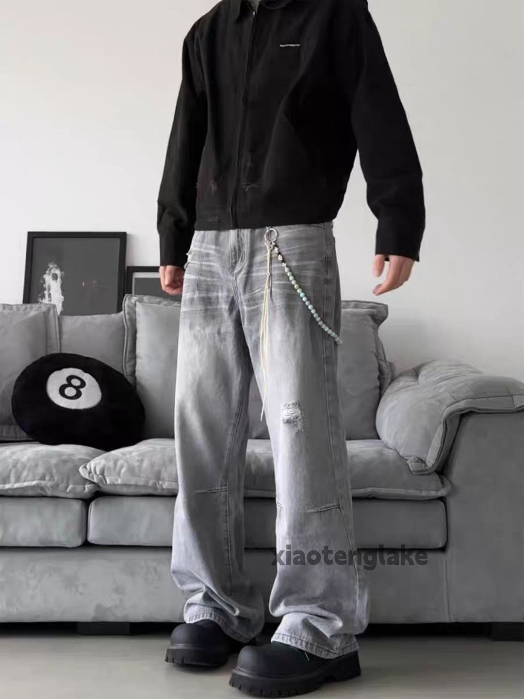 Jean × Vintage Washed faded cleanfit yuppie y2k loose baggy jeans Size US 32 / EU 48 - 4 Thumbnail