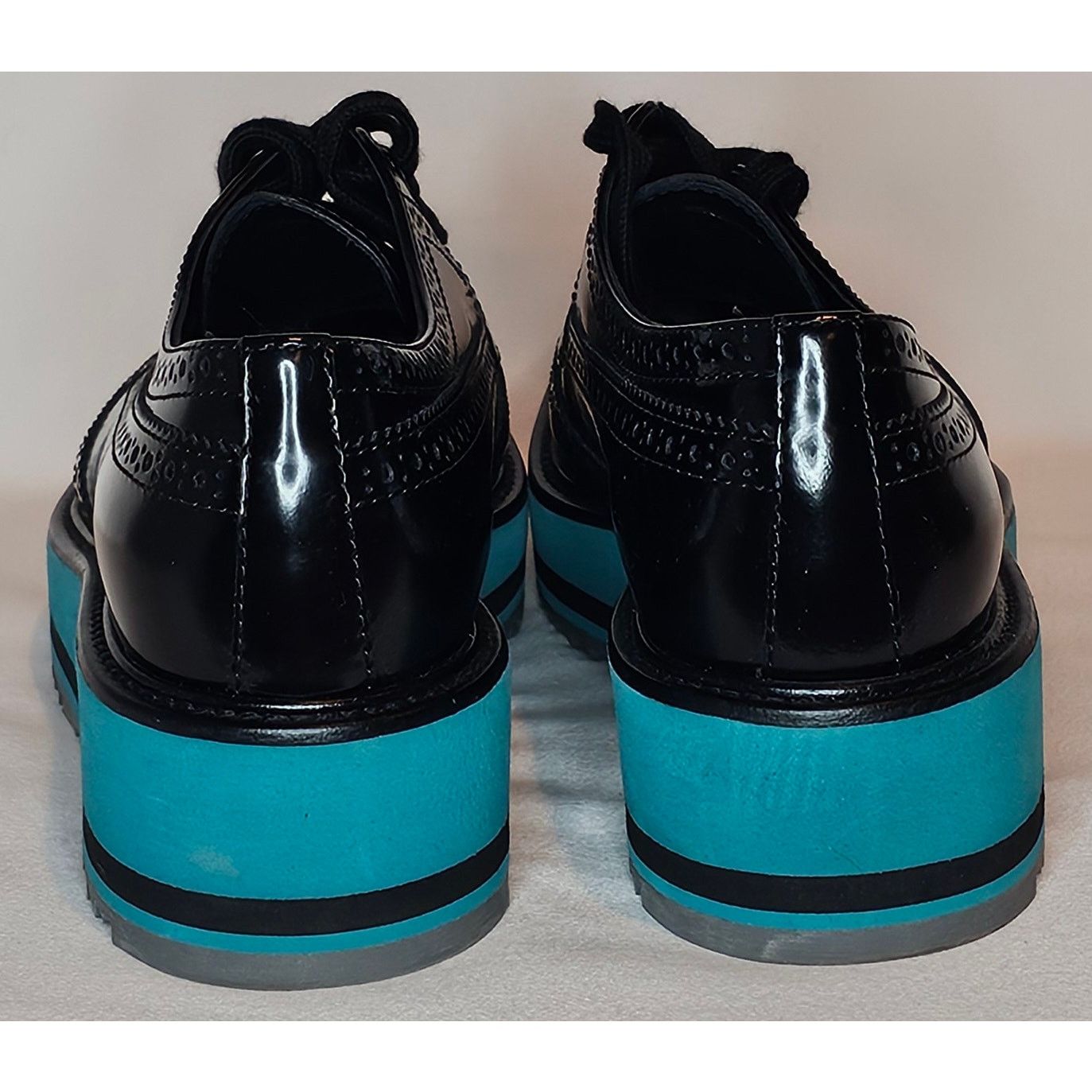 Prada Authentic Prada Black Leather Oxford Platform Size US 5.5 / IT 35.5 - 5 Thumbnail