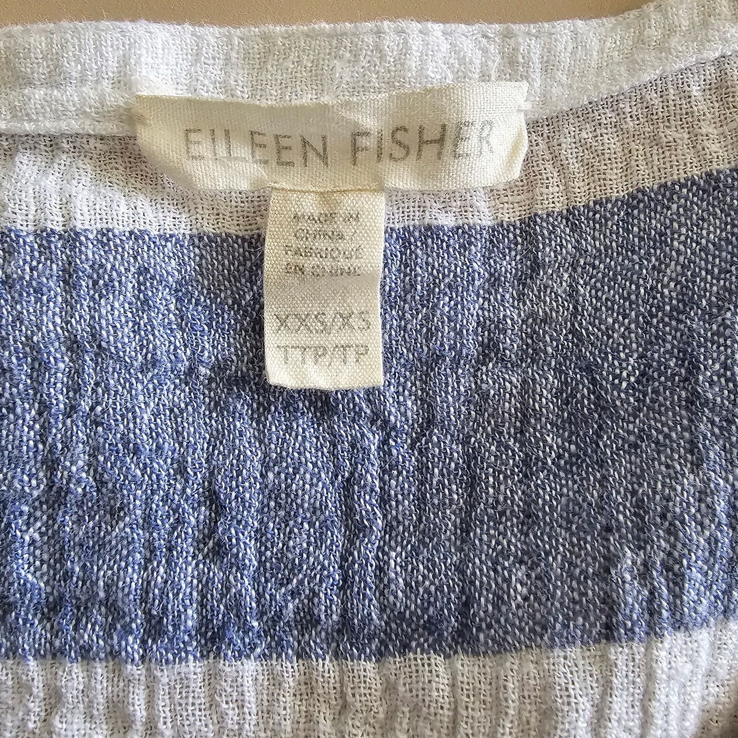 Eileen Fisher EUC Eileen Fisher Striped Organic Linen Gauze Tunic Top XS Size XS / US 0-2 / IT 36-38 - 9 Thumbnail