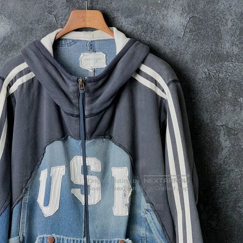 Greg Lauren GREG LAUREN Cotton Patchwork Hoodie. Size US M / EU 48-50 / 2 - 3 Thumbnail