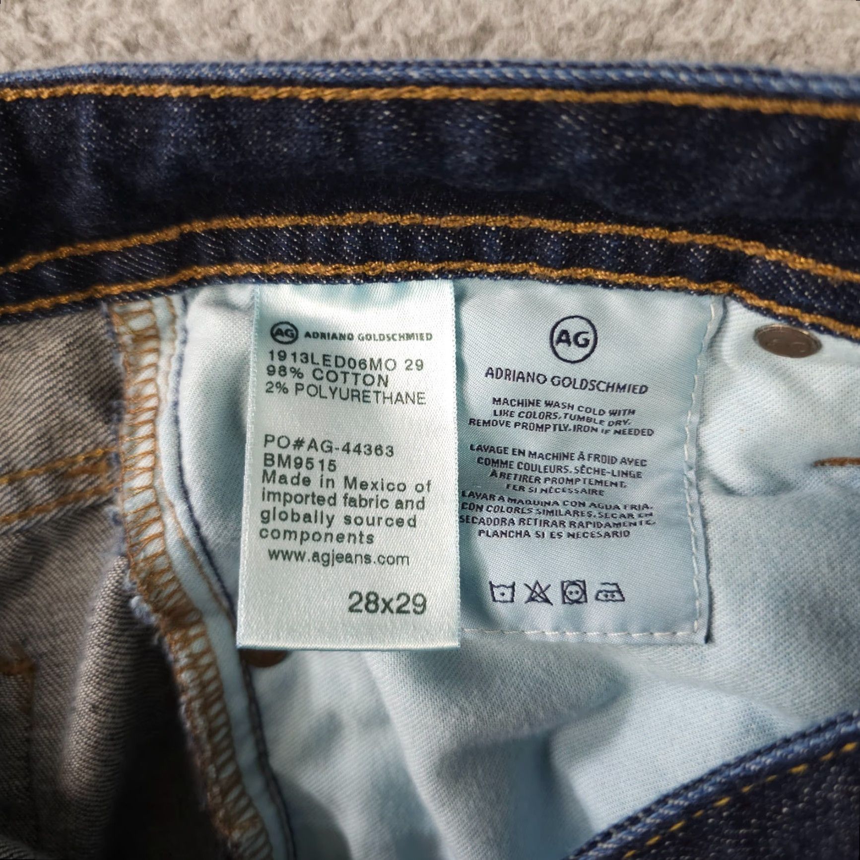 Denime AG Adriano Goldschmied Jeans Mens 28x29 Blue B Type II Straight Denim Dark Wash Jeans mens 28x29 Blue B Type II Straight Denim Dark Wash Size US 28 / EU 44 - 5 Thumbnail