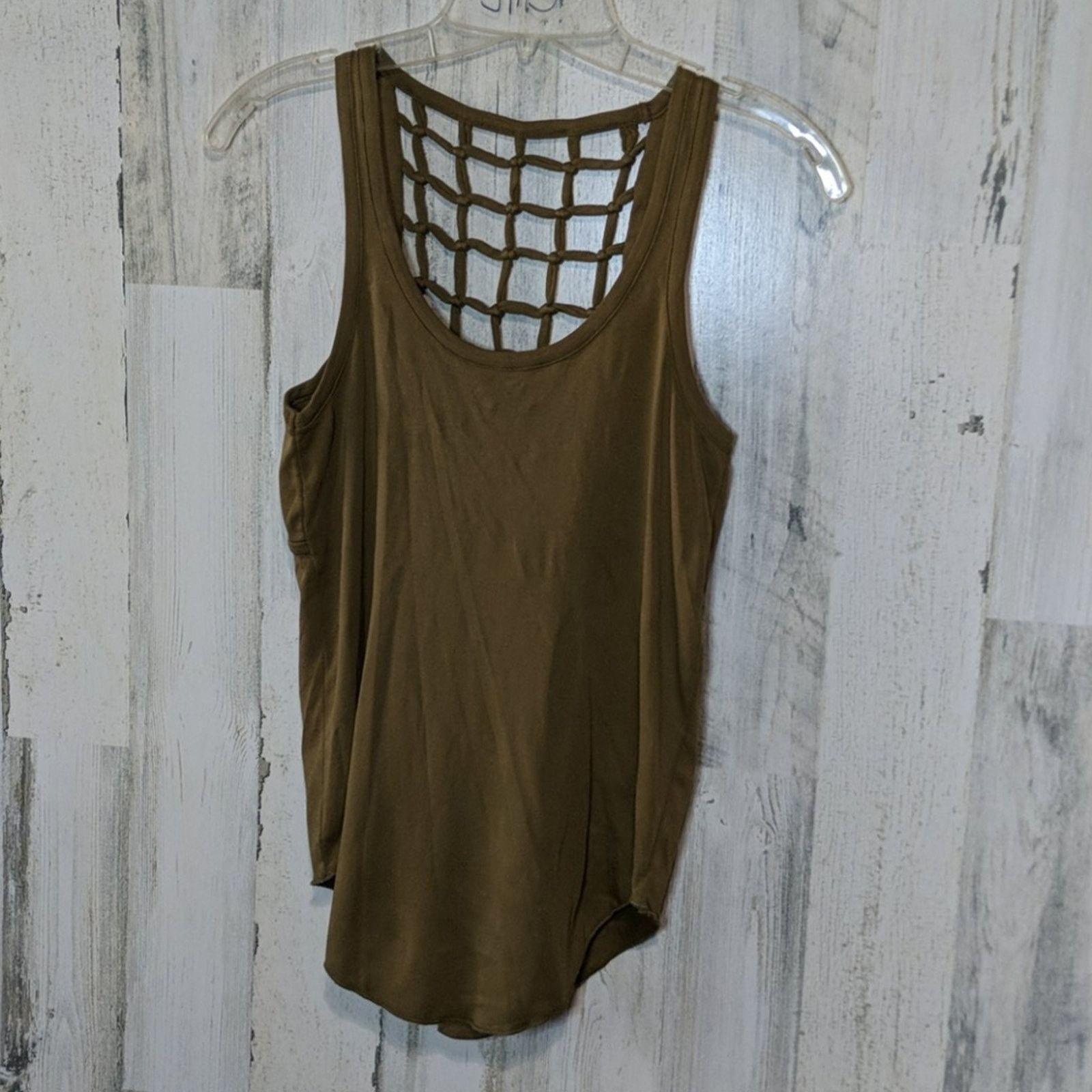 Chaser Brand CHASER Olive Green Lattice Open Back Tank Medium Size M / US 6-8 / IT 42-44 - 10 Thumbnail