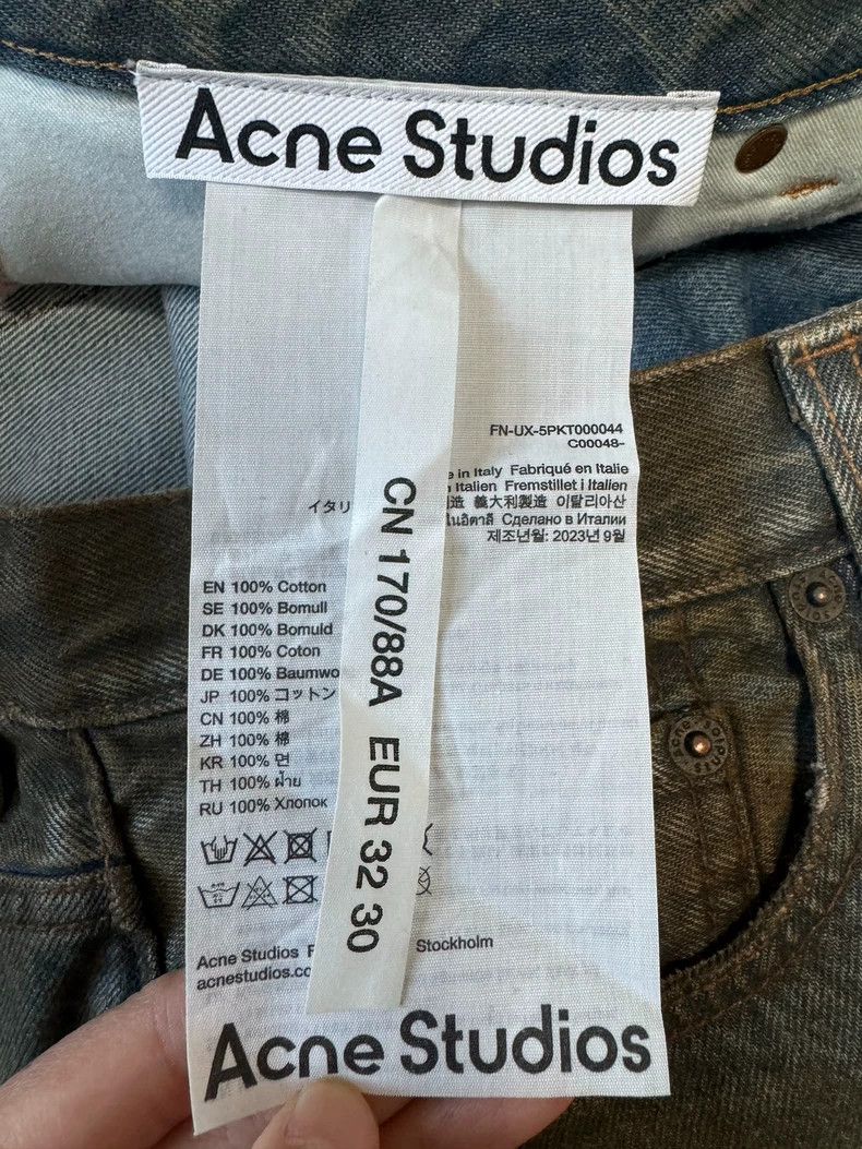 Acne Studios acne studios Brush wax mud dyed silhouette jeans 2503-Nexta Size US 32 / EU 48 - 3 Thumbnail