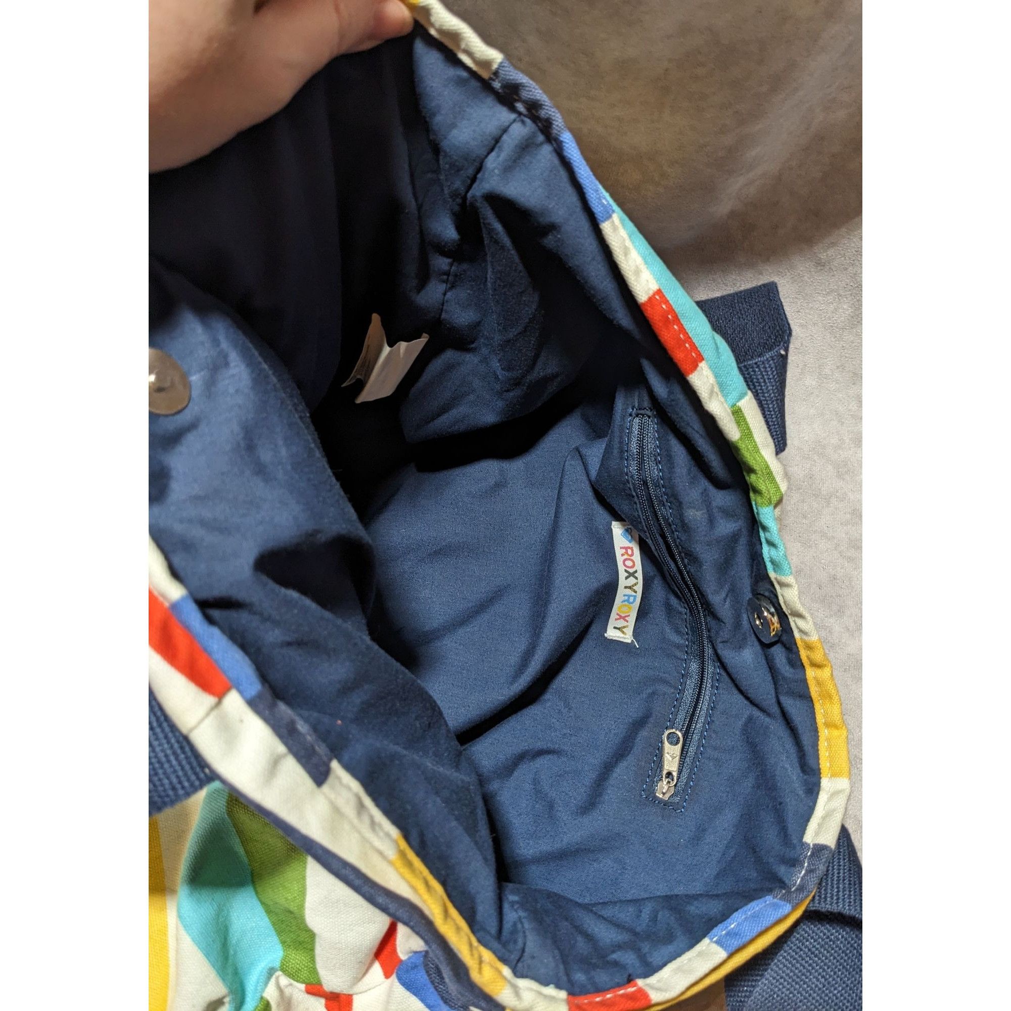 Other Retro Roxy Striped Canvas Beachy Tote Bag Size ONE SIZE - 13 Thumbnail