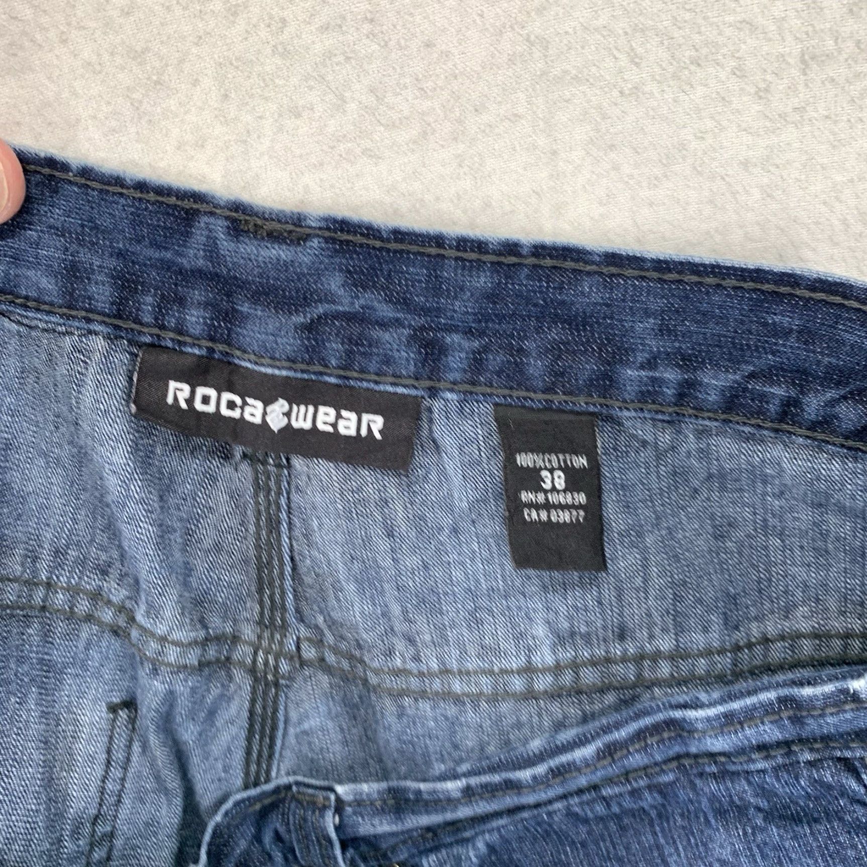 Rocawear VINTAGE Rocawear Baggy Jeans 38x33 Dark Blue Wide-Leg Hip-Hop 90s Mens Size US 38 / EU 54 - 3 Thumbnail