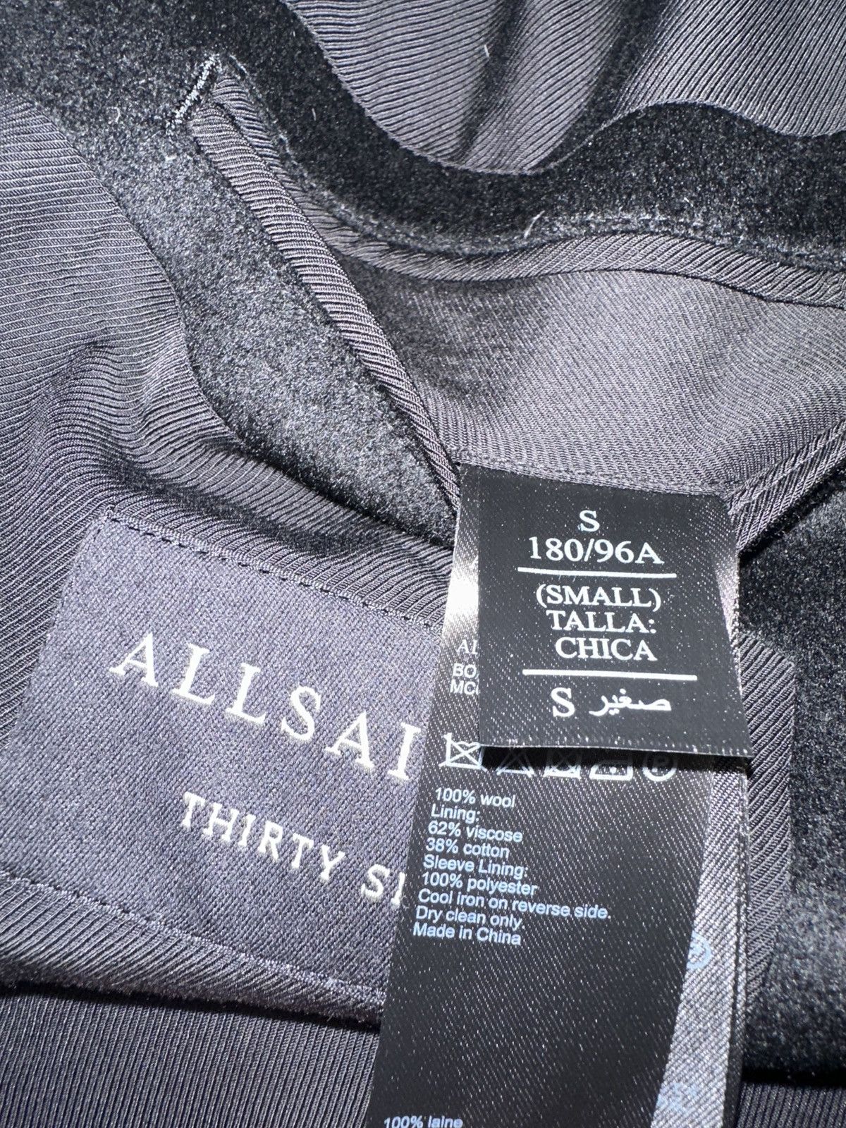 Allsaints Allsaints Bodell Wool Coat (36, Black) Size US S / EU 44-46 / 1 - 5 Thumbnail