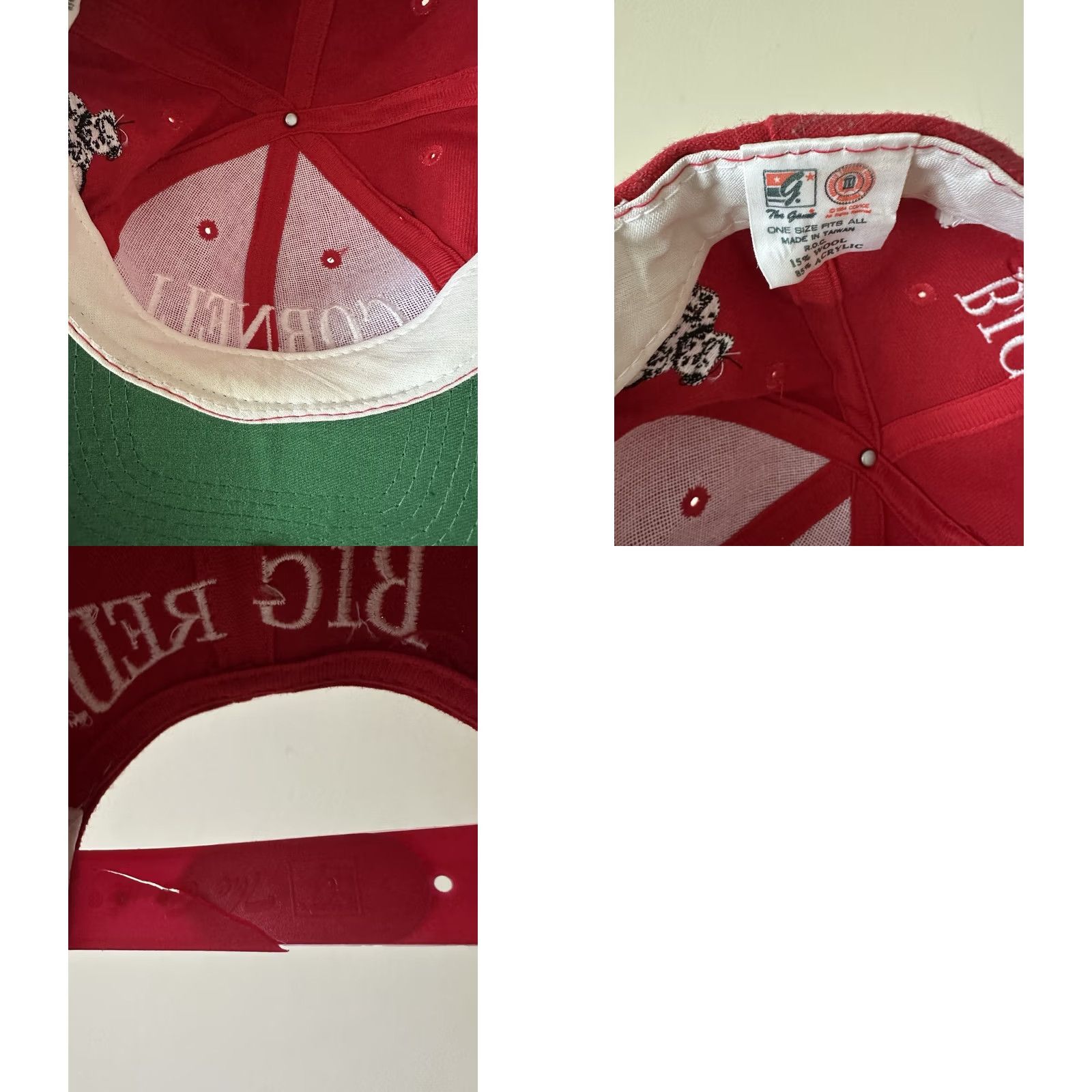 NCAA VINTAGE Cornell Big Red Embroidered Snapback Hat Cap The Game 90s NCAA NWOT Cap Adjustable Red Corduroy Snapback Mens Womens Boys Girls Size ONE SIZE - 8 Thumbnail