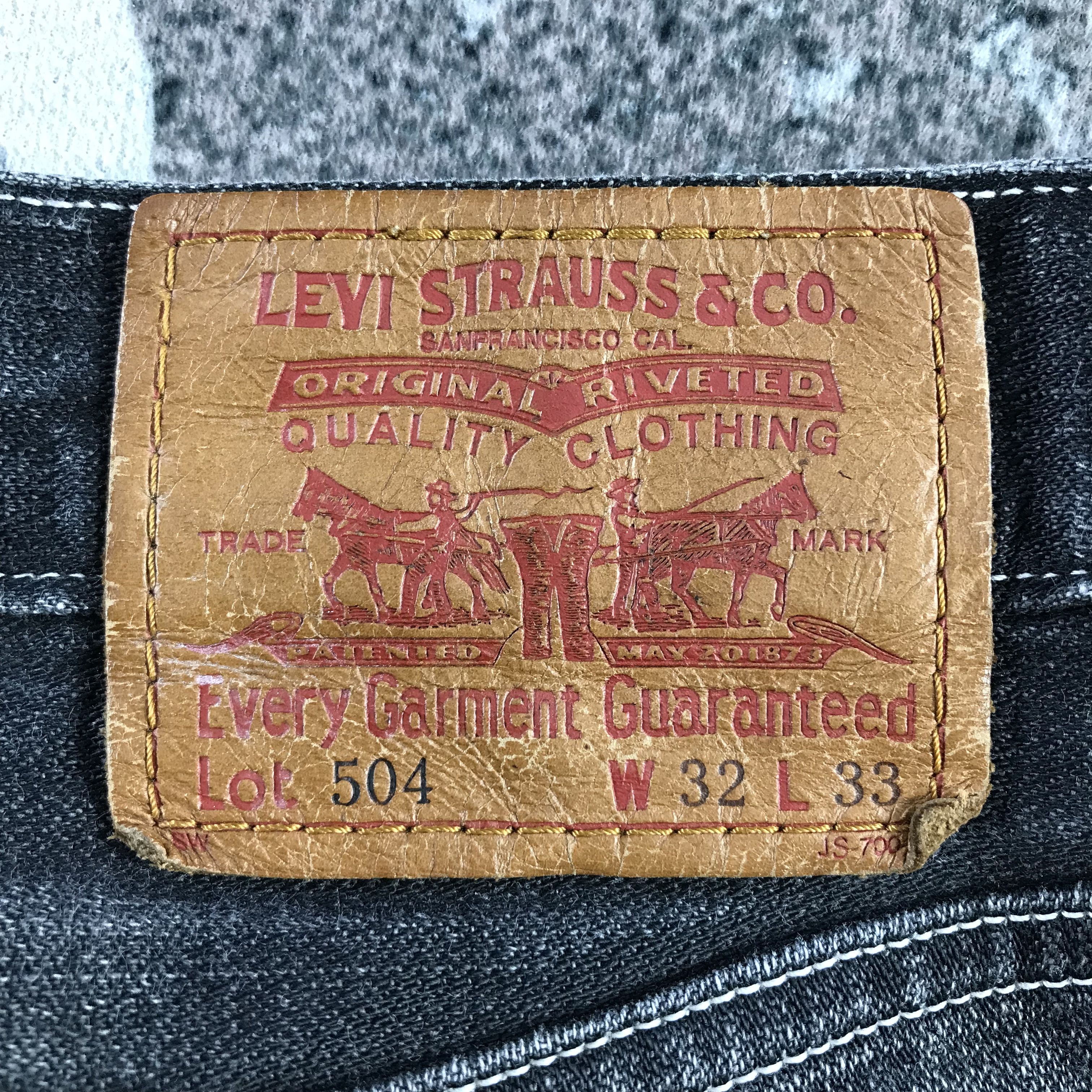 Levi's Distress Vintage Levis 504 Jeans Faded Black Denim KJ3350 Size US 32 / EU 48 - 5 Thumbnail