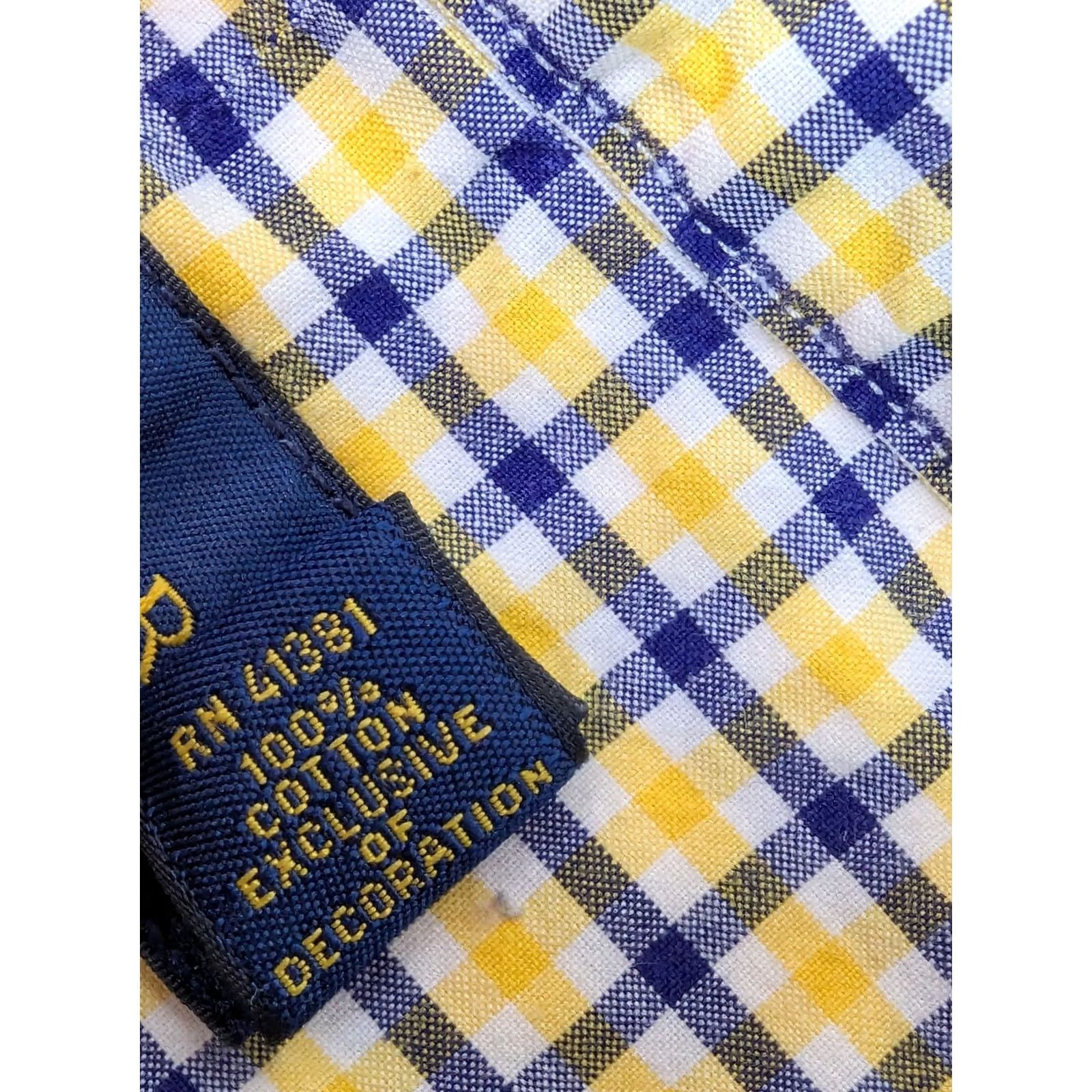 Polo Ralph Lauren VINTAGE Polo Ralph Lauren Button-Down Long Sleeve Shirt Men M Plaid Blue Yellow Cotton Size US M / EU 48-50 / 2 - 4 Thumbnail