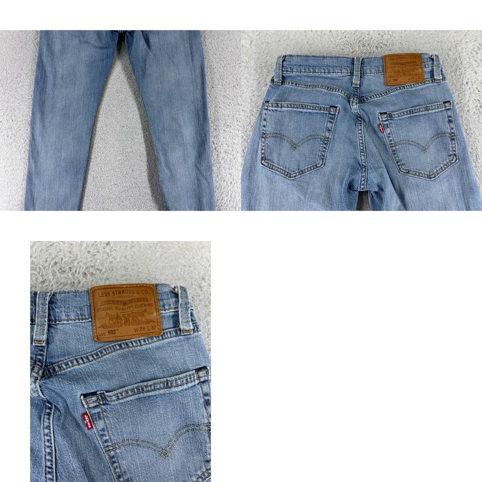 Levi's Levi's Jeans Men Slim 28 Blue Denim 502 Cotton Blend Straight 5-Pocket Zip Inseam 28 Years Vintage No Size US 28 / EU 44 - 10 Thumbnail