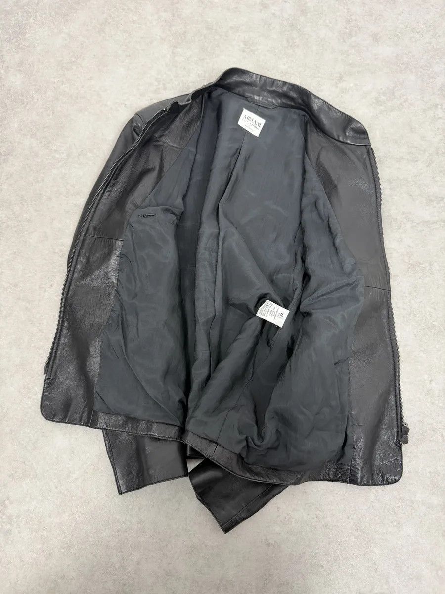 Armani Collezioni 2000s Armani Collezioni Black Leather Jacket Size US M / EU 48-50 / 2 - 6 Thumbnail