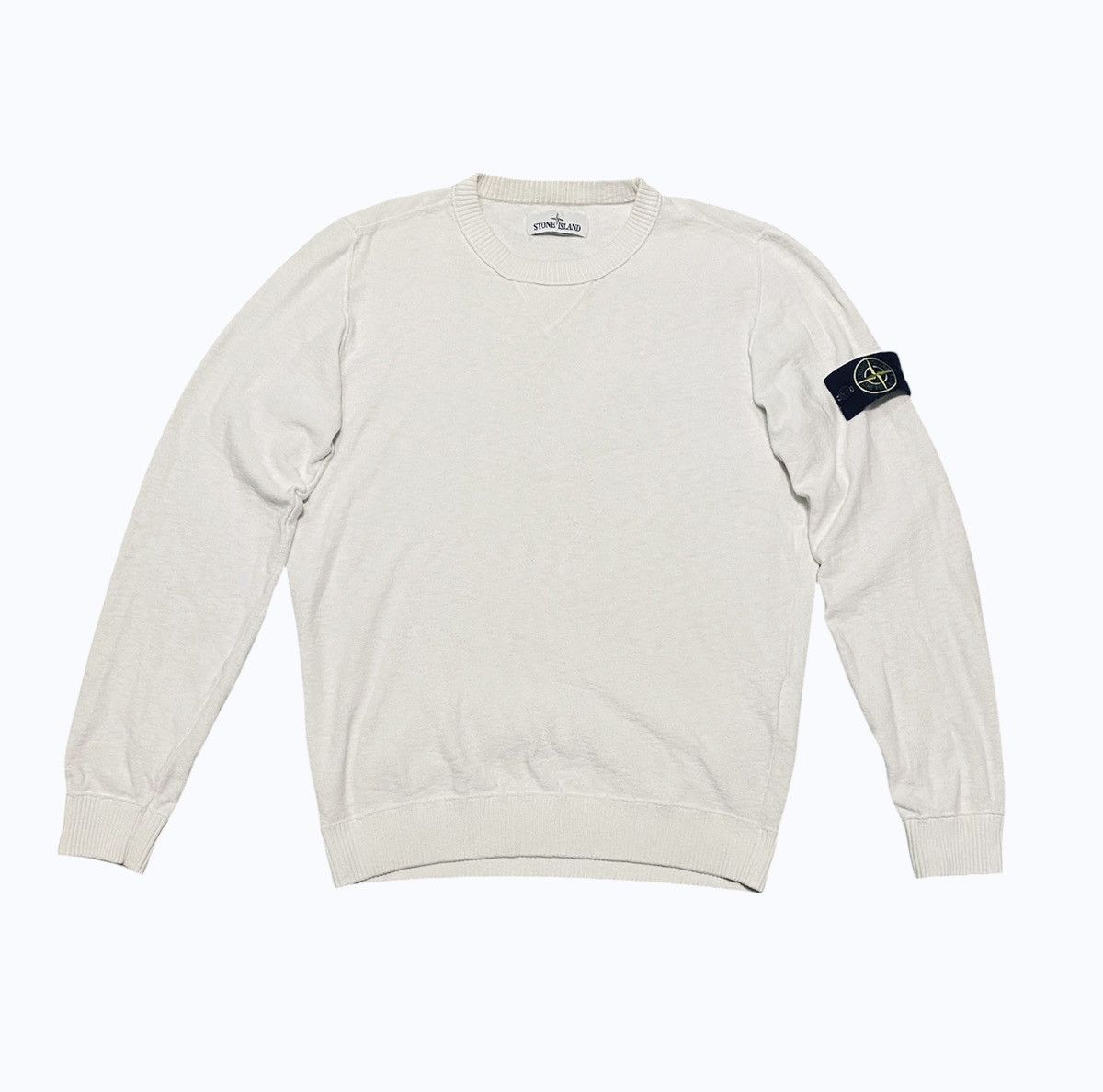 Stone Island Stone Island White Crewneck Sweater Jumper Size US M / EU 48-50 / 2 - 1 Thumbnail