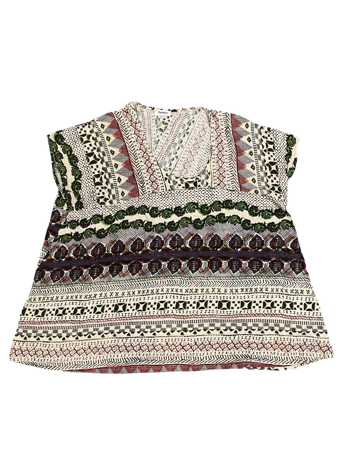 Issey Miyake Issey Miyake Plantation Aztec Abstact T Shirt Size L / US 10 / IT 46 - 1 Thumbnail