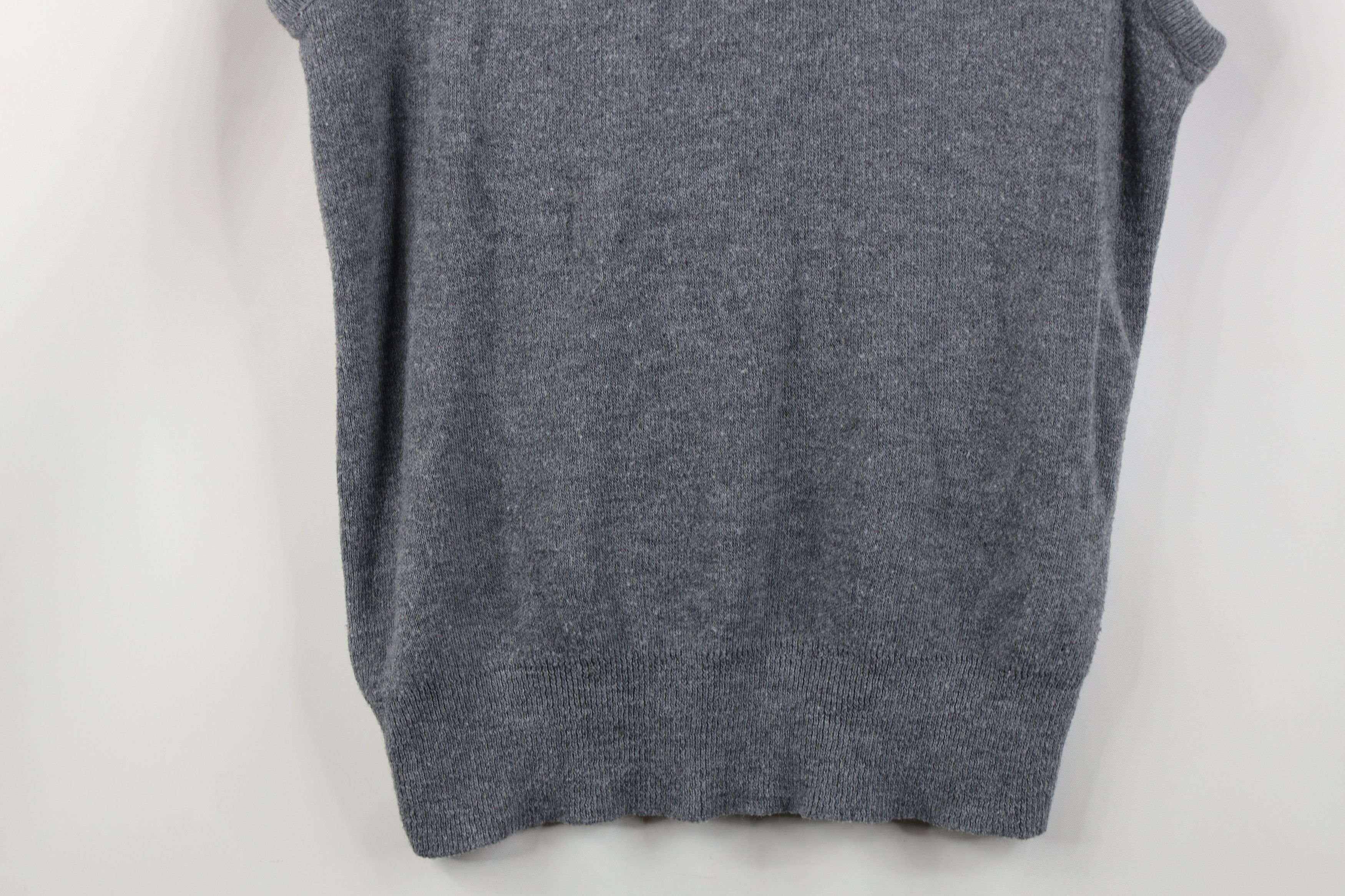 Vintage Vintage 70s Streetwear Knit V-Neck Sweater Vest Gray USA Size L / US 10 / IT 46 - 9 Thumbnail