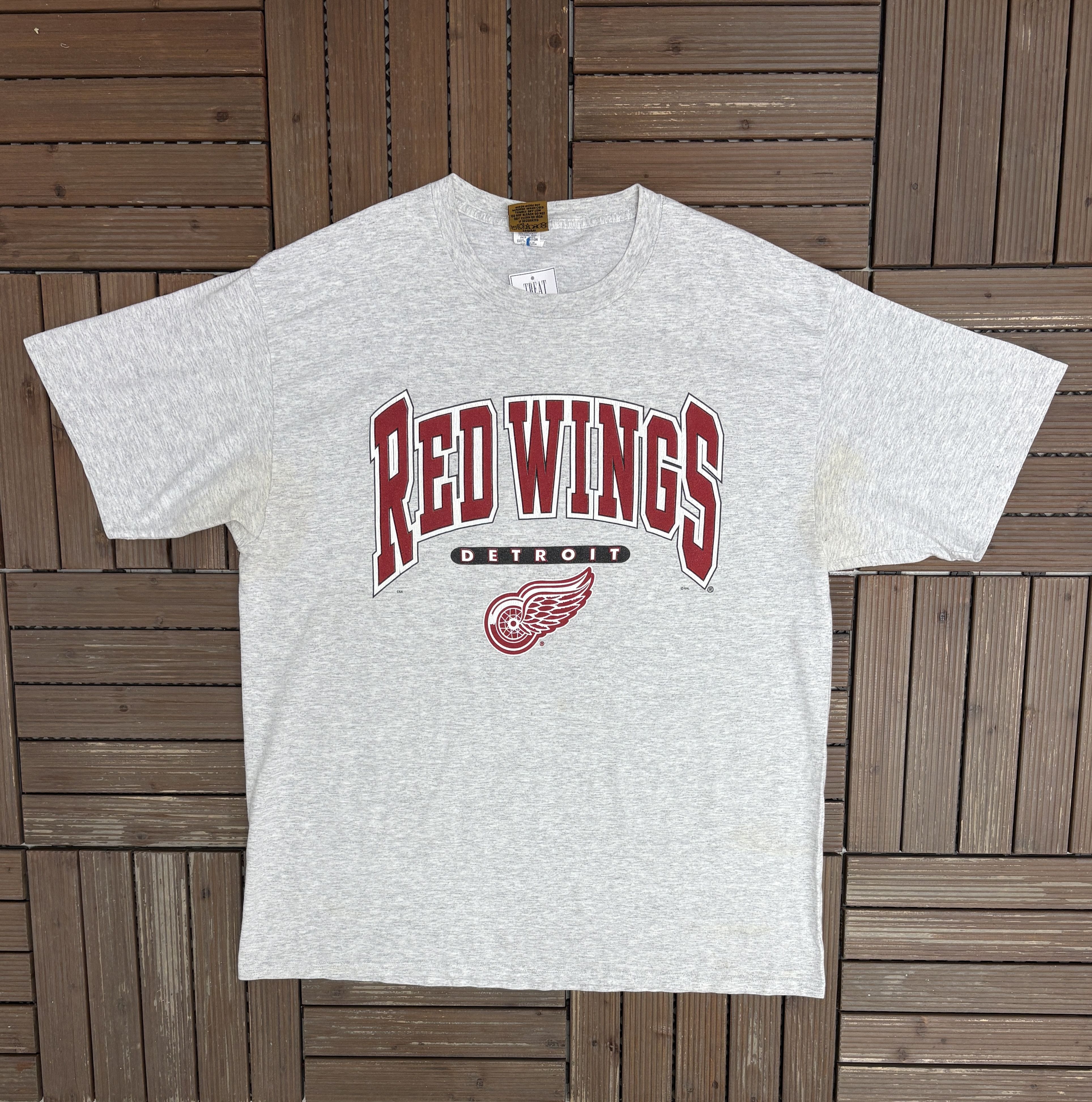Nutmeg Detroit Red Wings Vintage Made in USA T-Shirt Tee Size US XXL / EU 58 / 5 - 1 Thumbnail