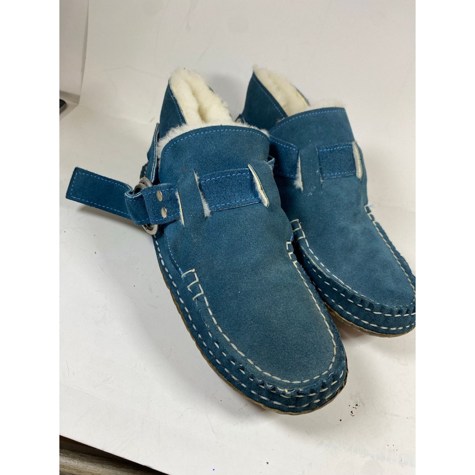 Quoddy Quoddy Ring Suede Sheepskin Lined Blue Boot 9.5W Size US 9.5 / IT 39.5 - 9 Thumbnail