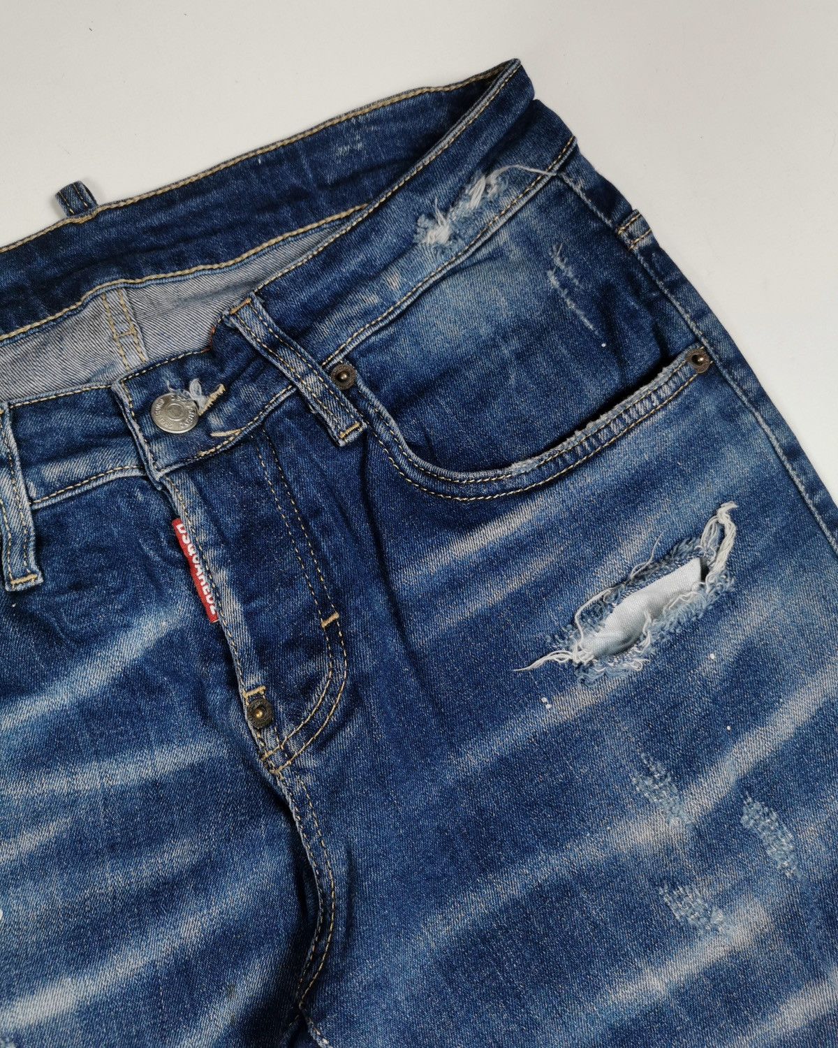 Dsquared2 Dsquared2 Destroyed Distressed Skinny Jeans Size US 30 / EU 46 - 4 Thumbnail