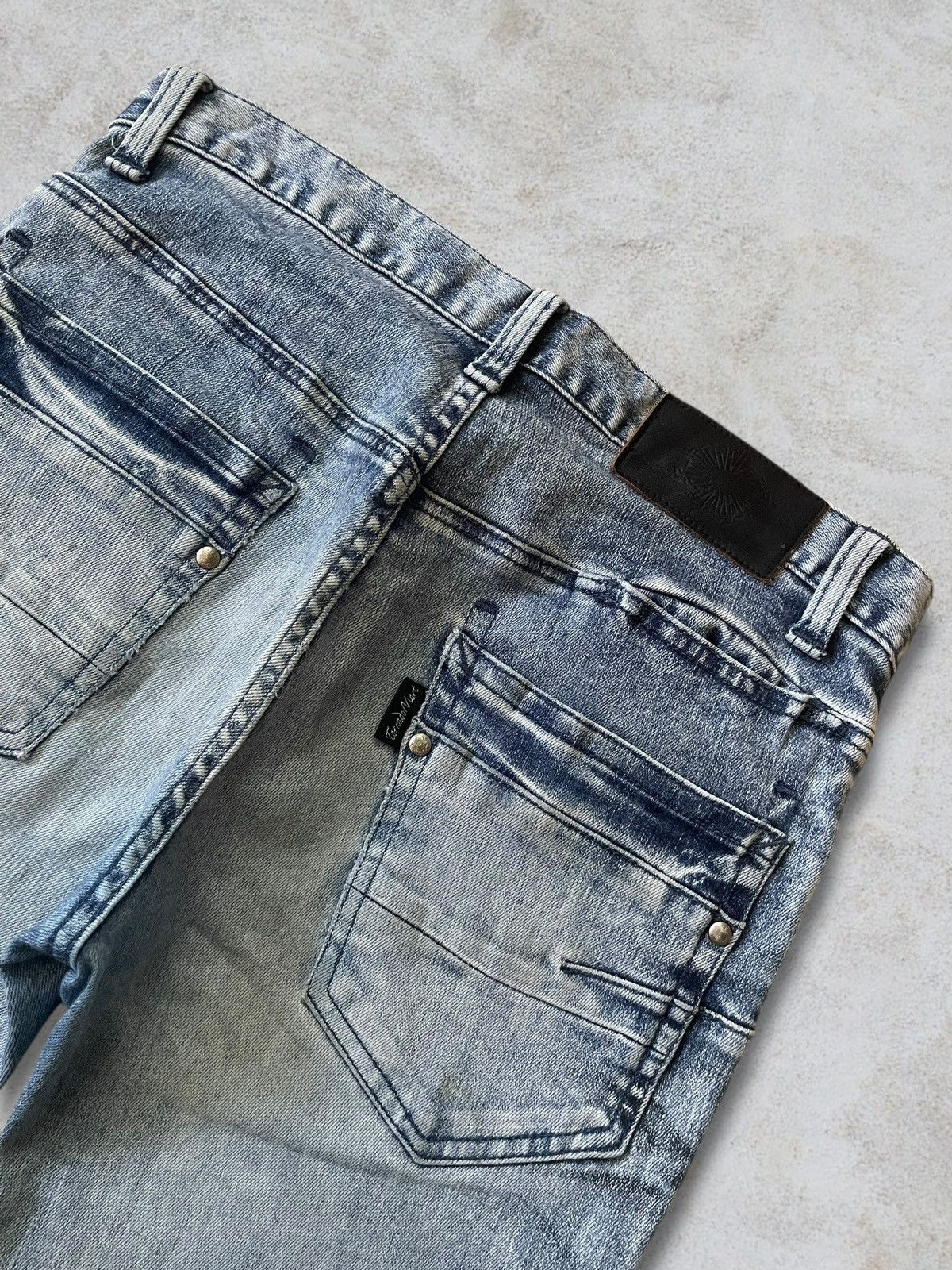 Tornado Mart Tornado Mart Sick FadeWash Black Whiskered Ripped Slim Jeans Size 30" / US 8 / IT 44 - 10 Thumbnail