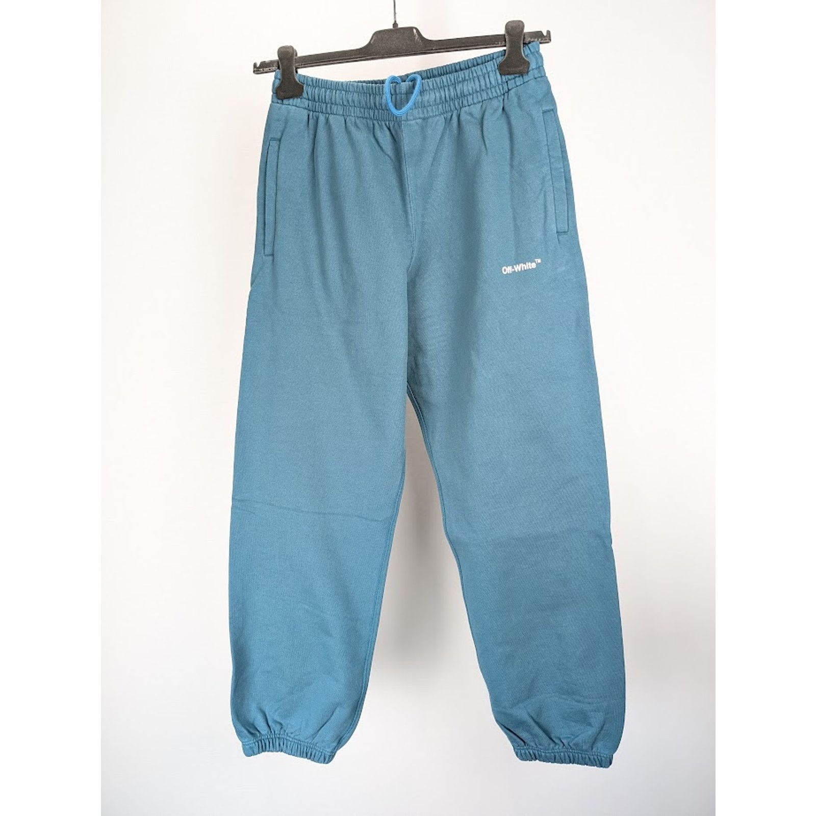 Off-White o1rshd1 Chain Arr Slim Sweatpants & Jogger Duck Green/White Size US 32 / EU 48 - 2 Thumbnail